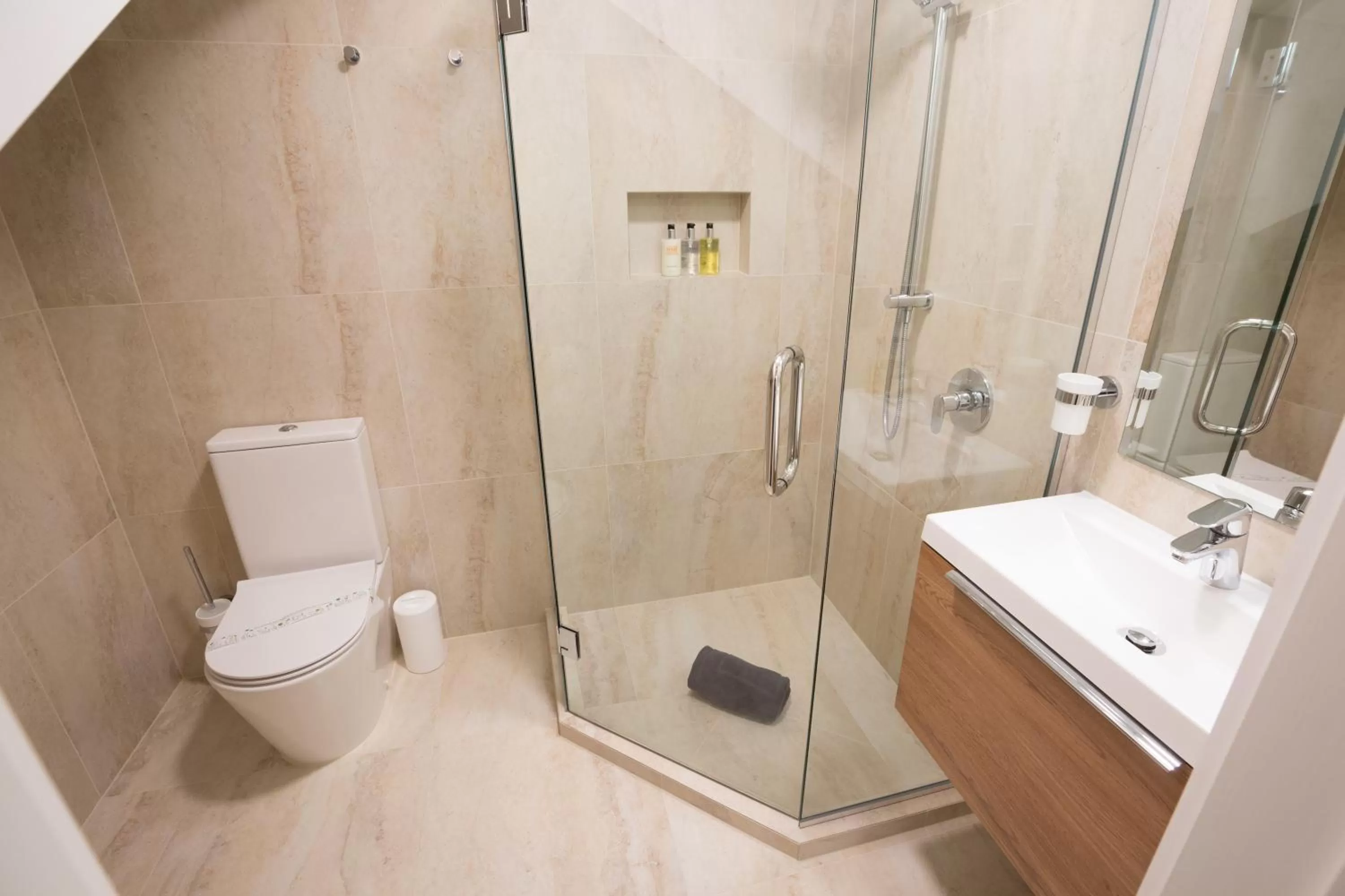 Shower in Lomond Lodge Motel & Apartments