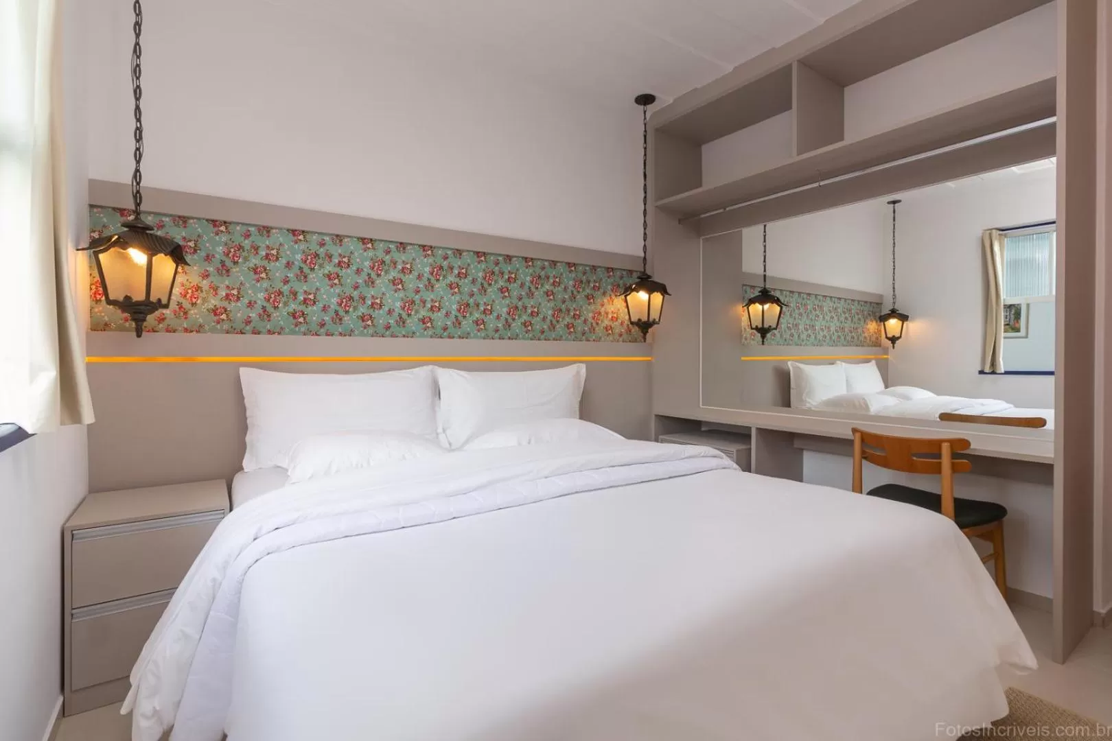 Bed in Pousada Aconchego