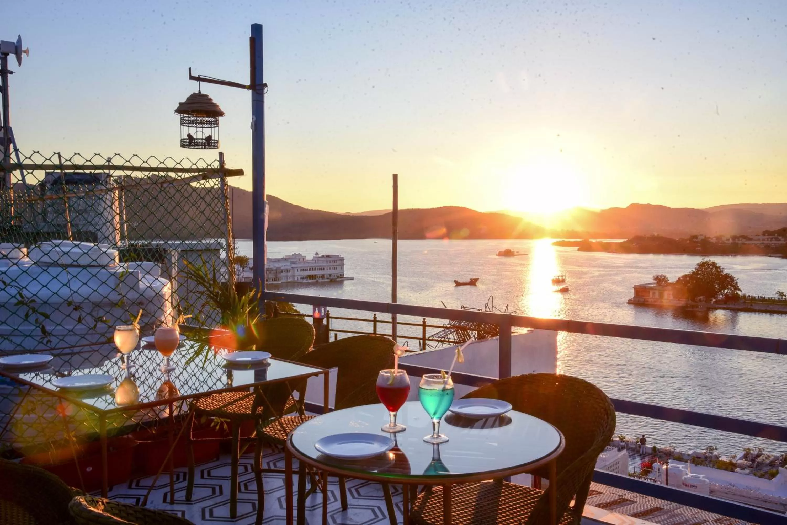 Sunset in Hotel Casa by the lake