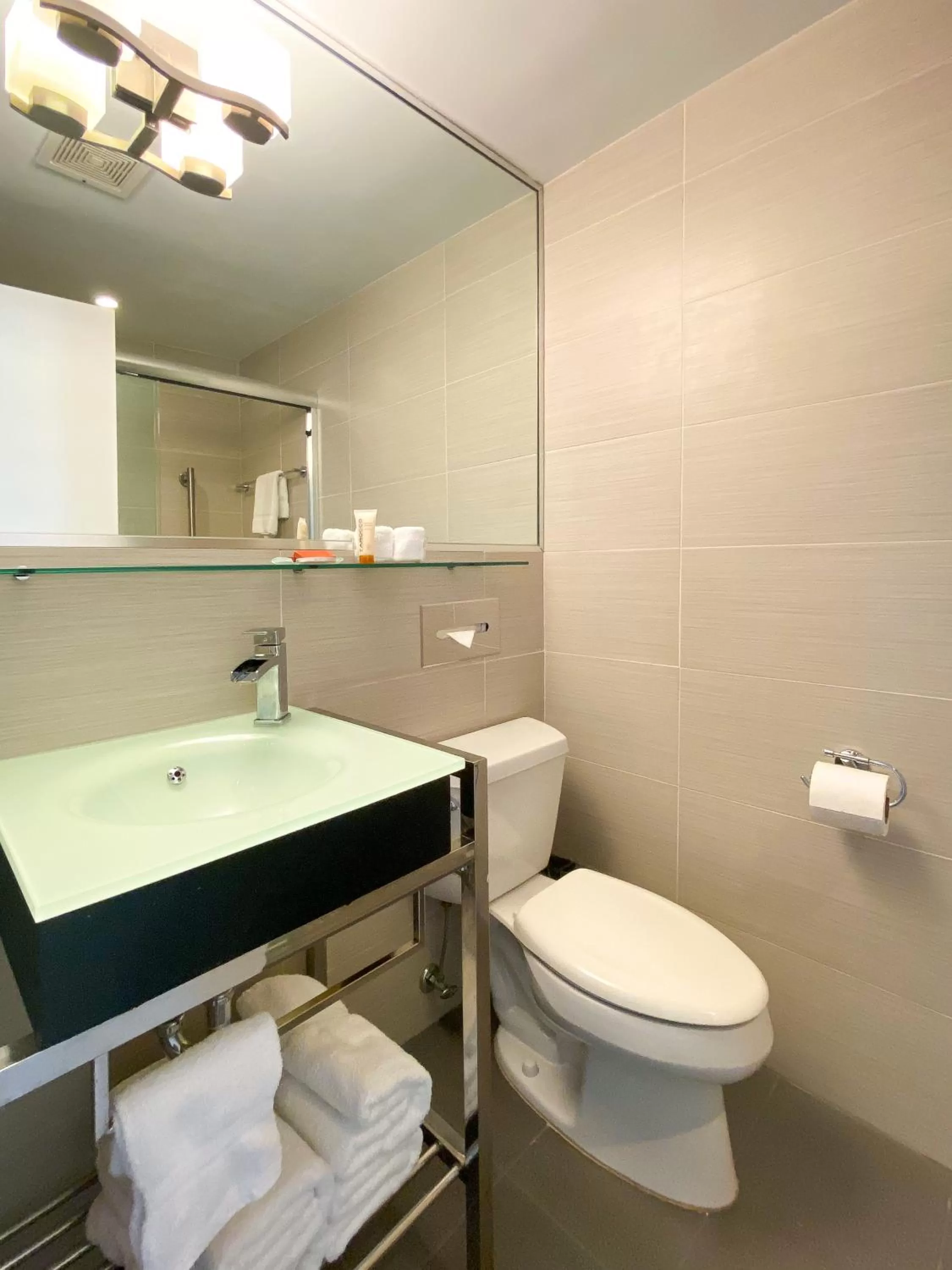 Shower in Marseilles Beachfront Hotel