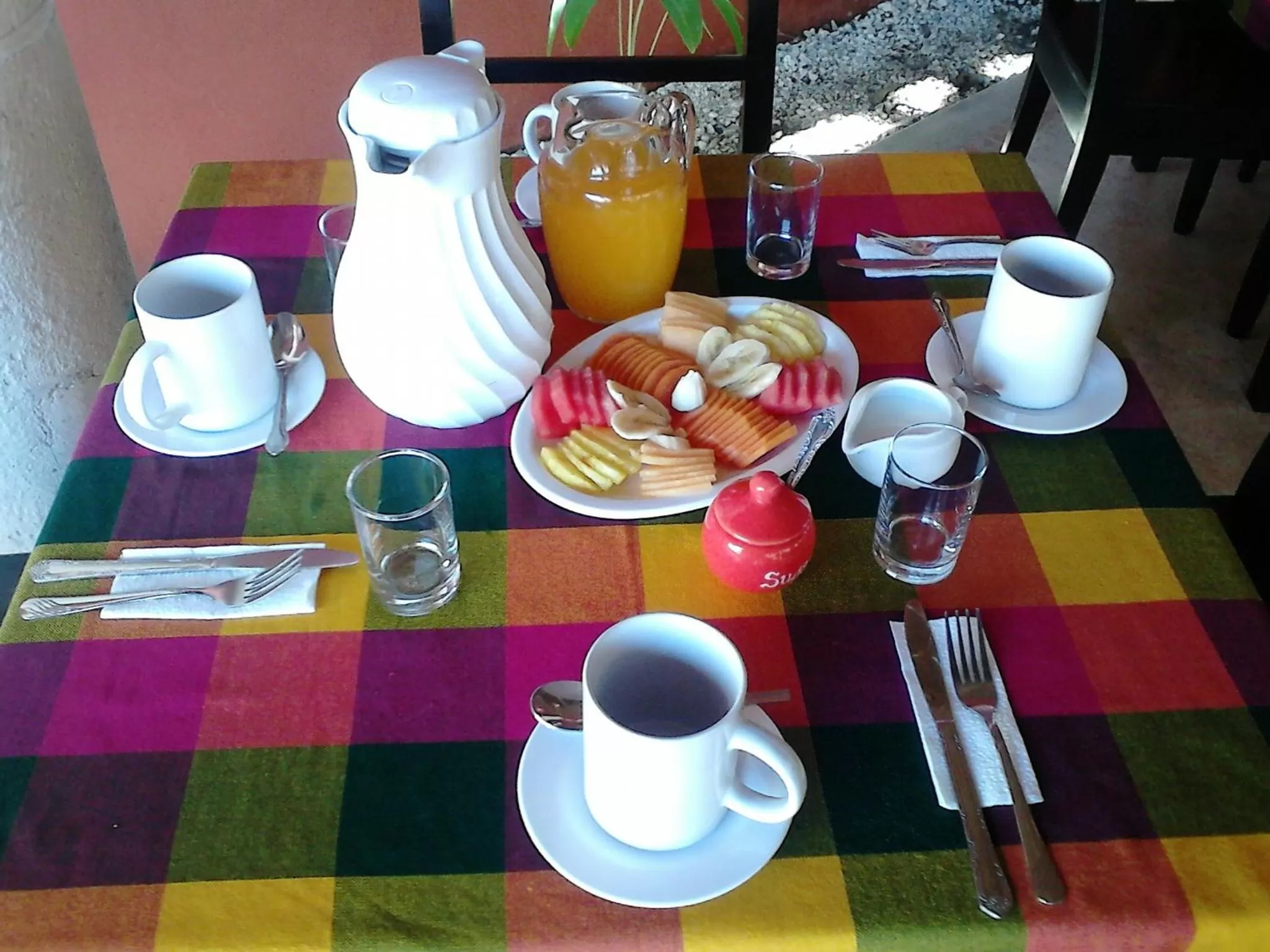 Continental breakfast in Hotel Turquesa Maya