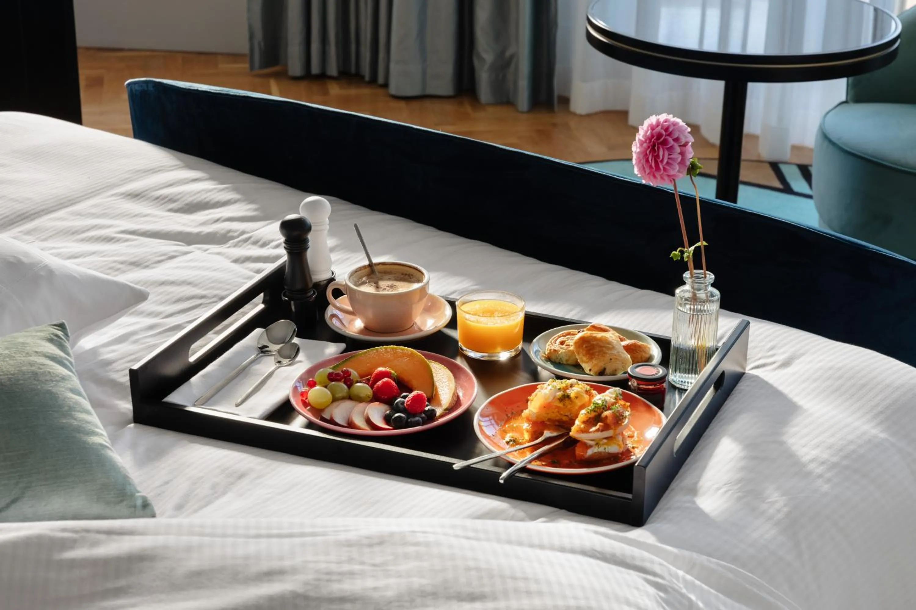 Deluxe Room with One Double Bed and One Sofa Bed - Balcony and Sea View/Upper Floor in Le 1932 Hotel & Spa Cap d'Antibes - MGallery