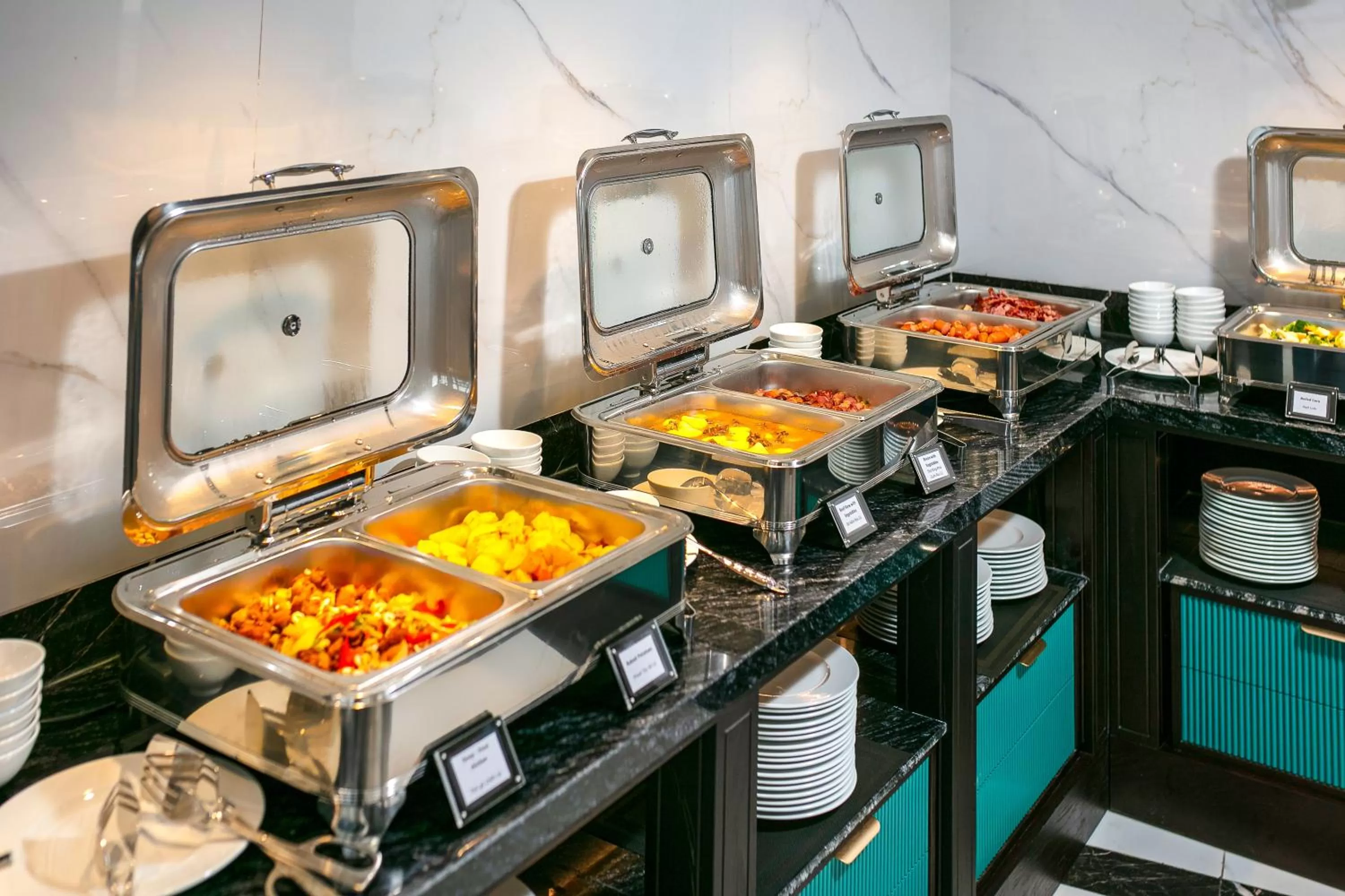 Buffet breakfast in MAY DE VILLE Lakeside Hotel