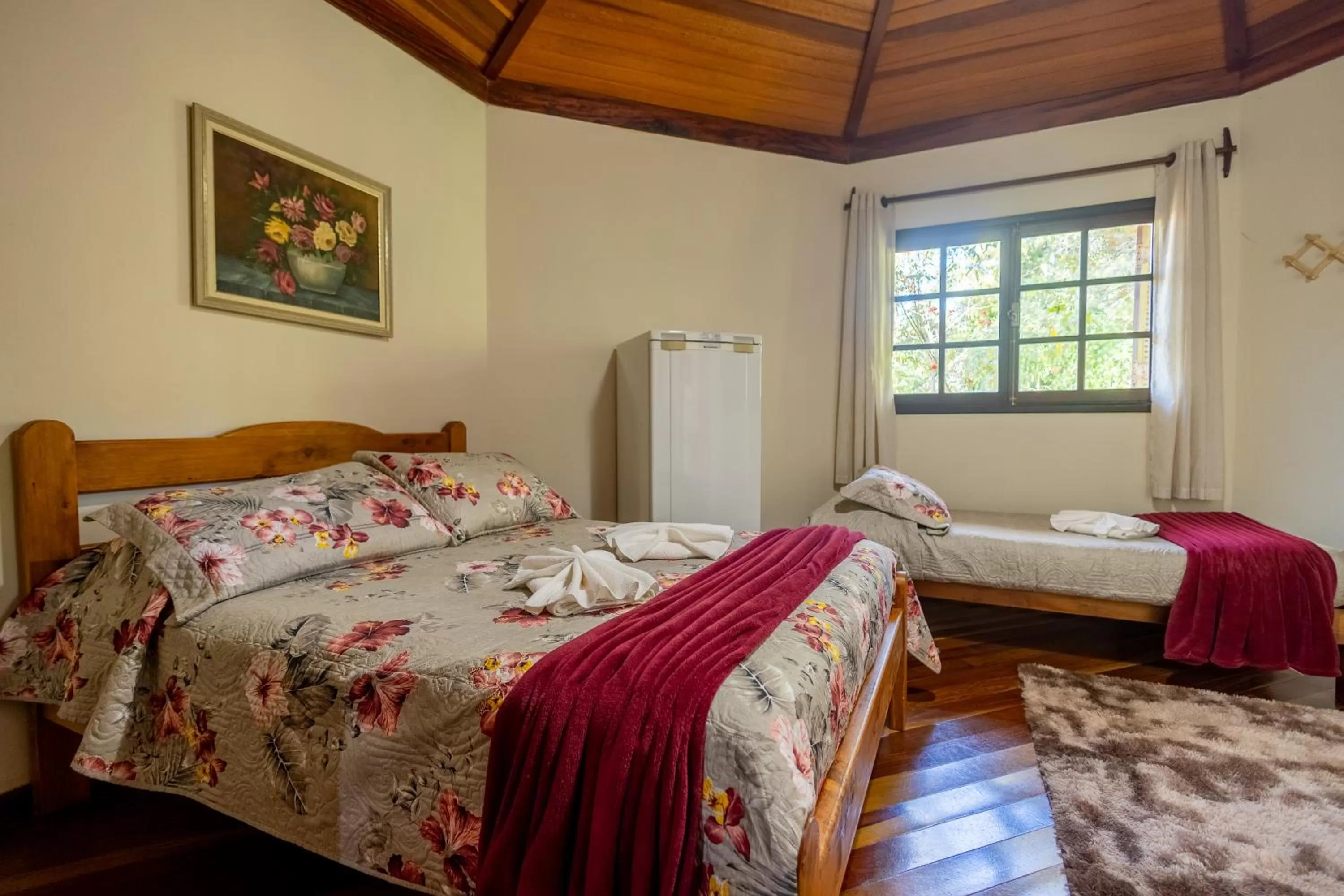 Bed in Chalés 3 Pinheiros