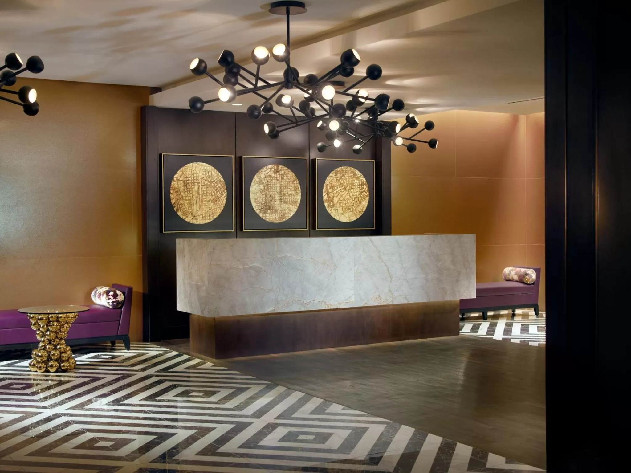 Lobby or reception in Omni Charlotte Hotel