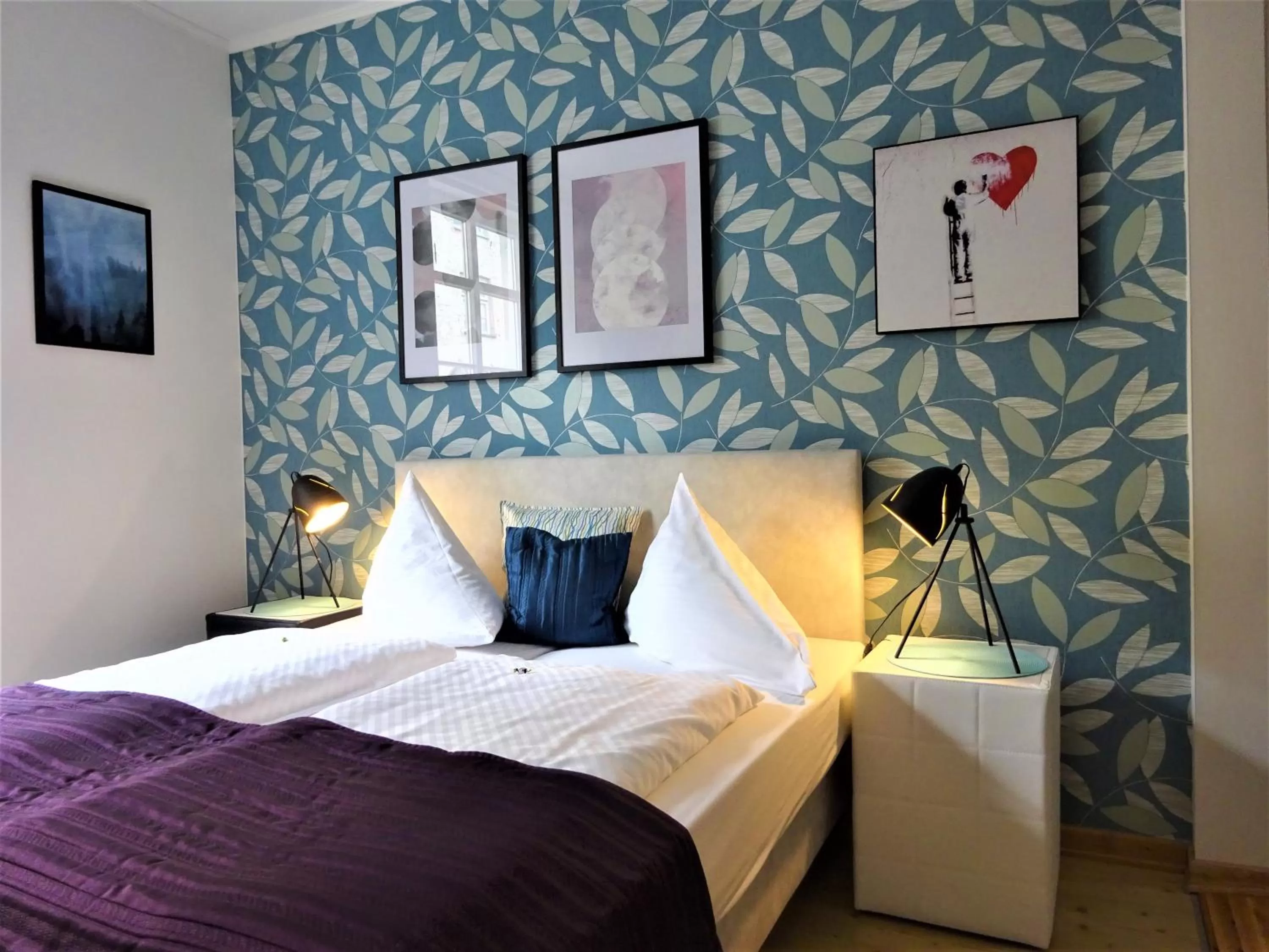 Bed in Pension Zur Fährbrücke