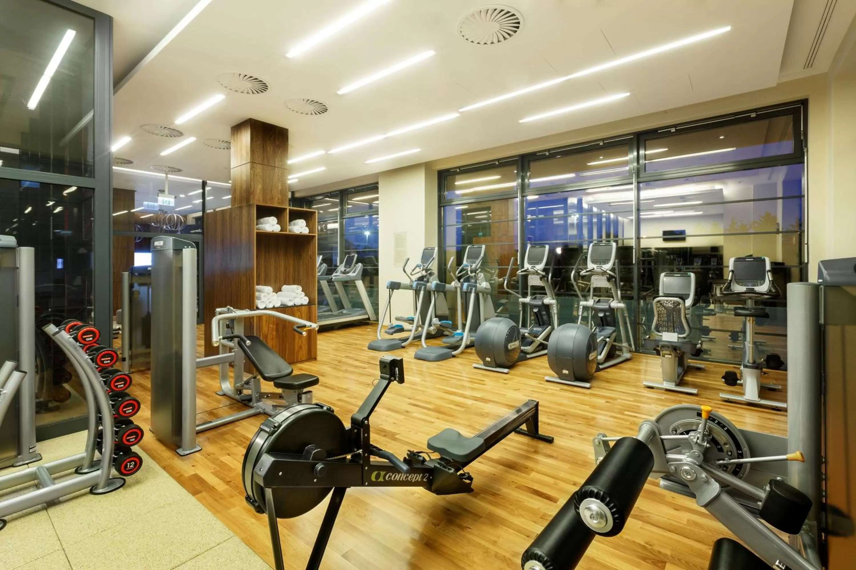 Fitness centre/facilities in DoubleTree by Hilton Hotel & Conference Centre Warsaw