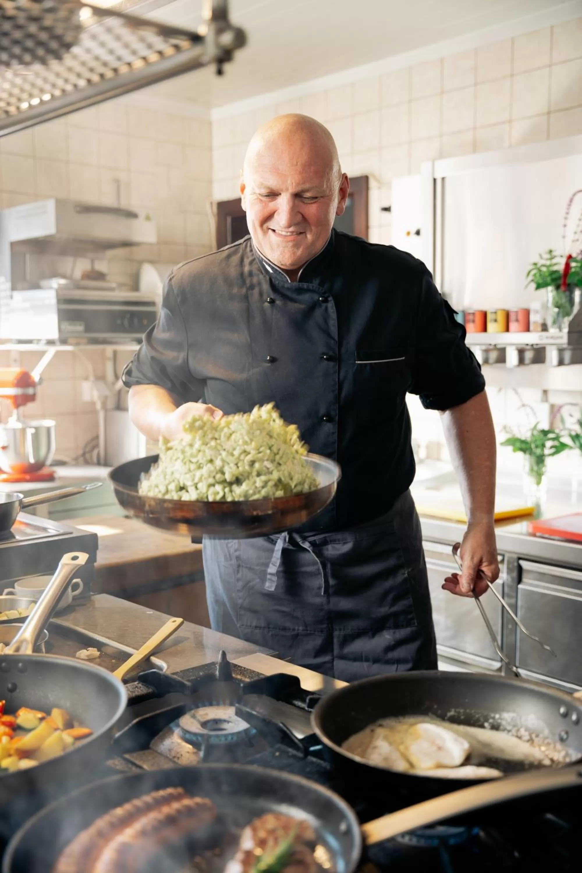 Lunch, Staff in Hotel Park Cafe Reichl