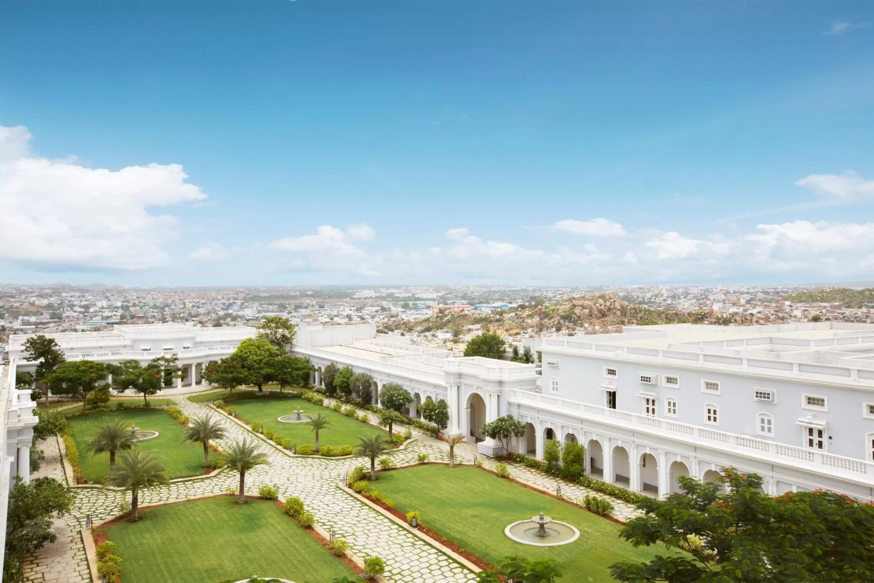 Bird's eye view in Taj Falaknuma Palace