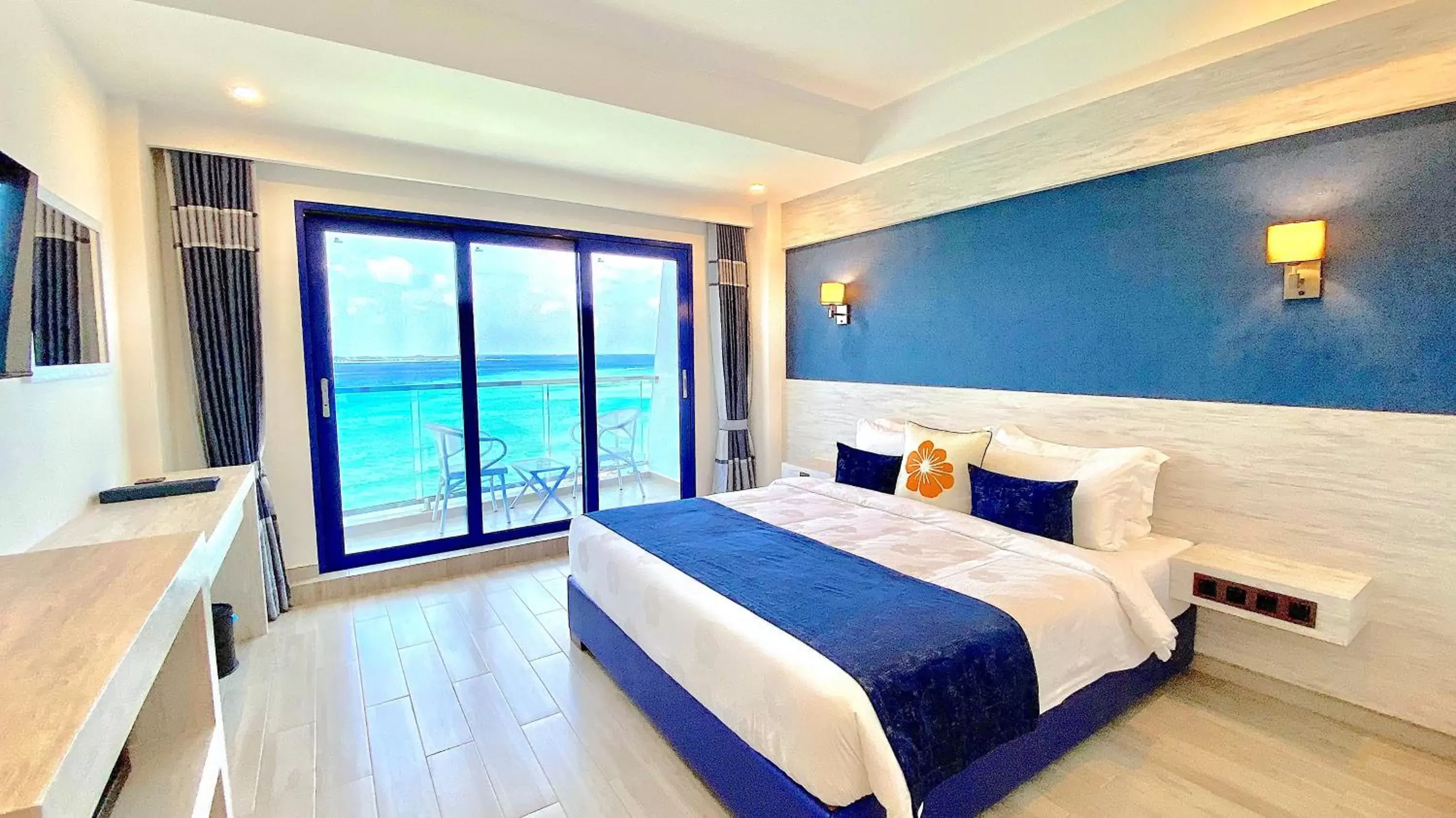 Deluxe Double Room Seaview with Balcony in Kaani Palm Beach Deluxe Double Room Seaview with Balcony in Kaani Palm Beach