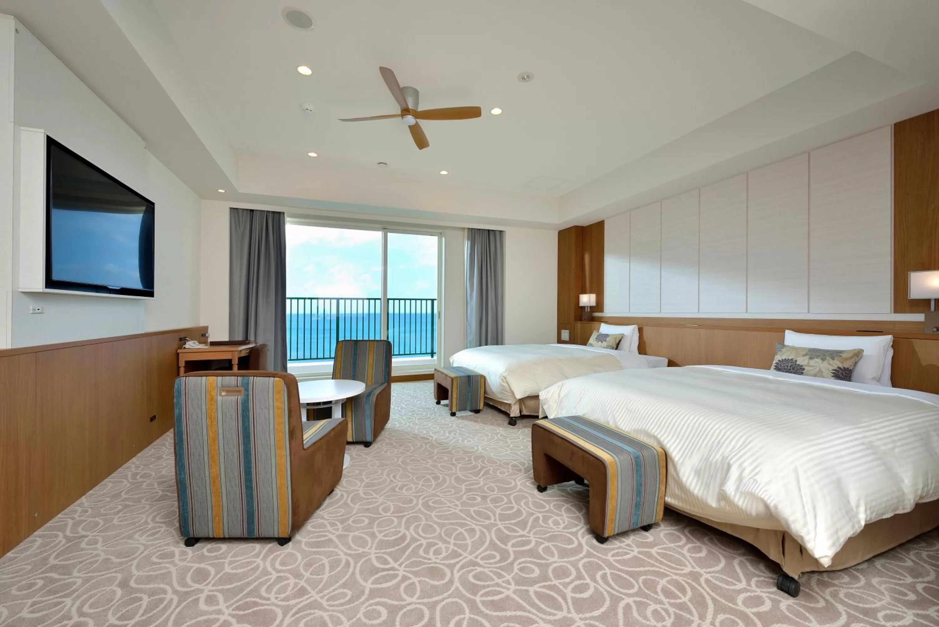 View (from property/room), Bed in Vessel Hotel Campana Okinawa