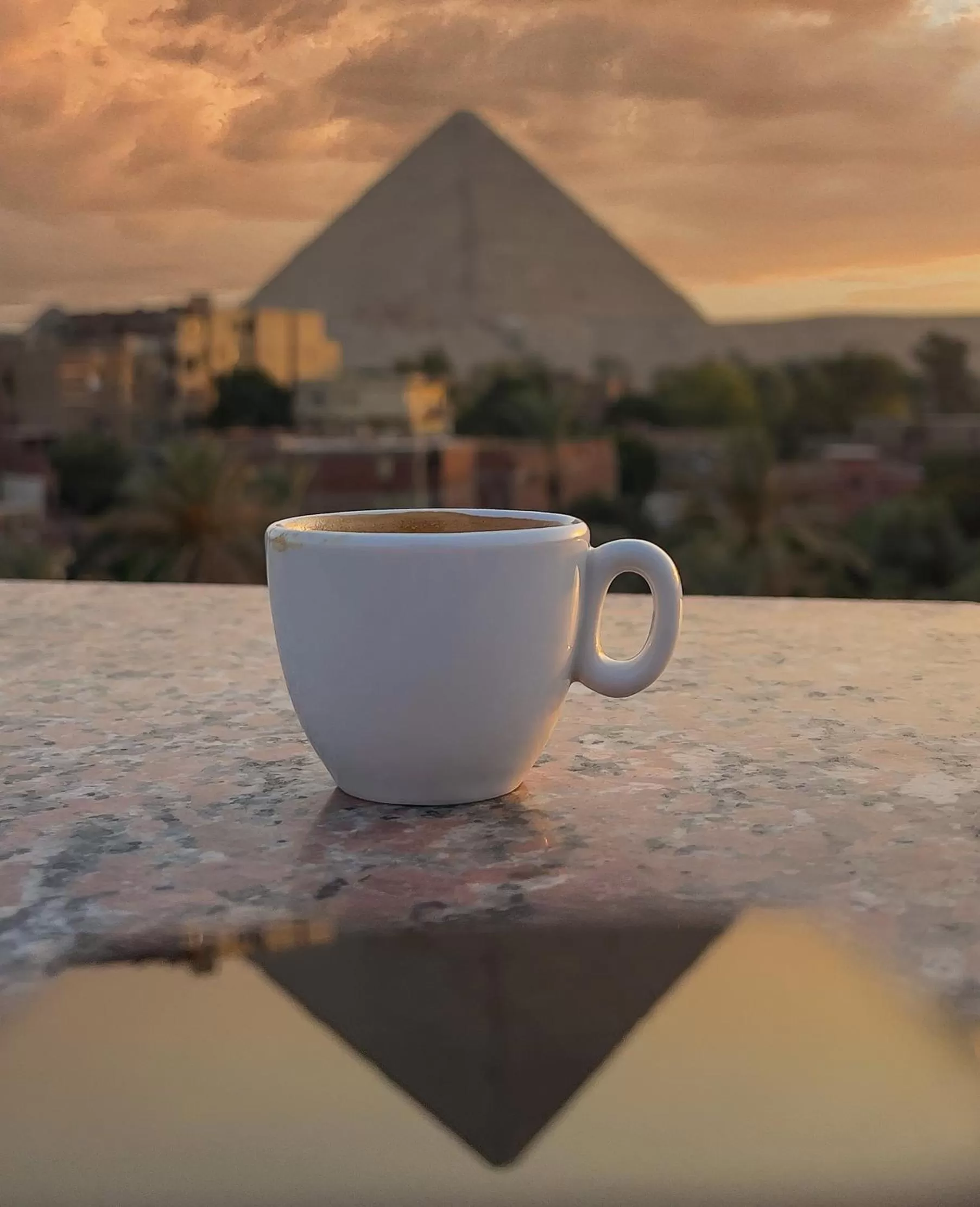 Sunset in King Cheops Inn - Pyramid View