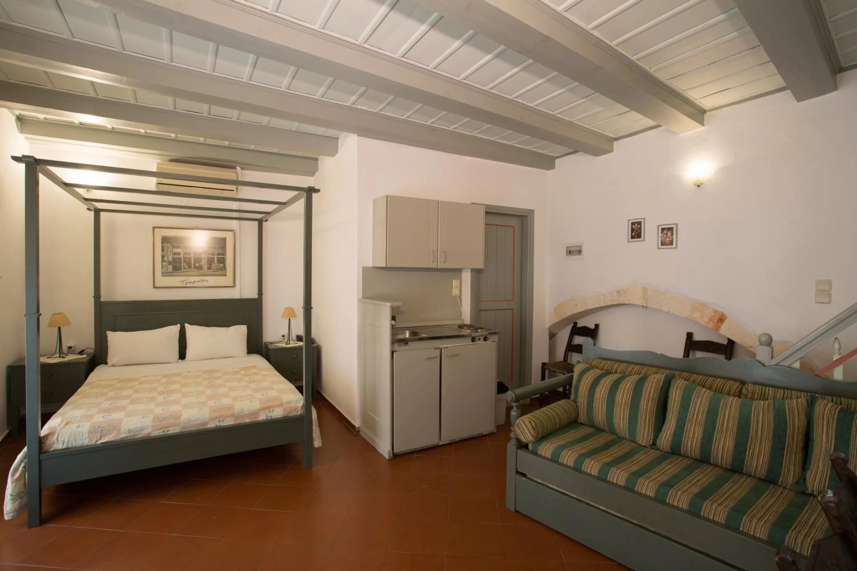 Bed in Nostos Hotel