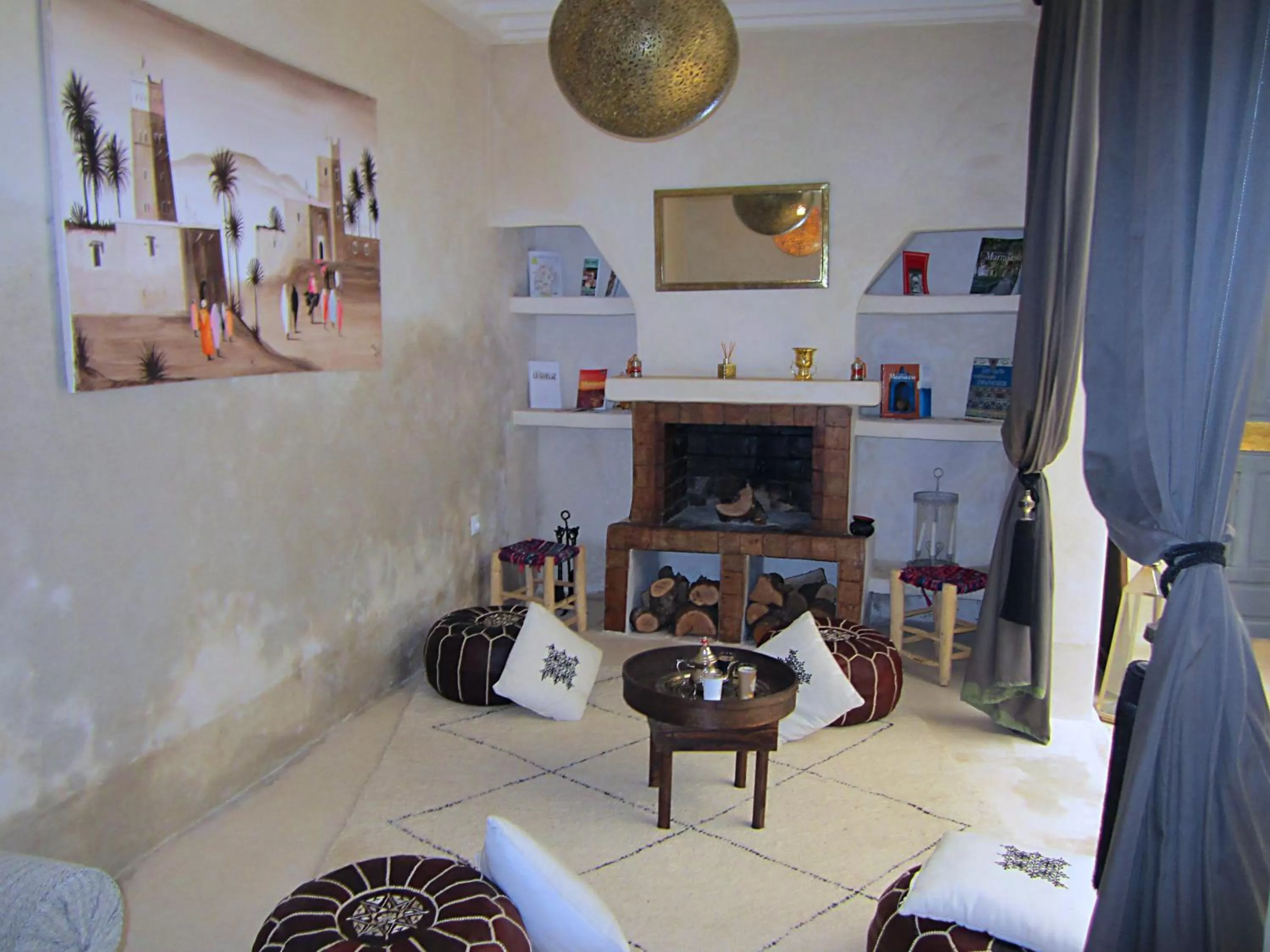 Living room in Riad La Porte de l'oasis