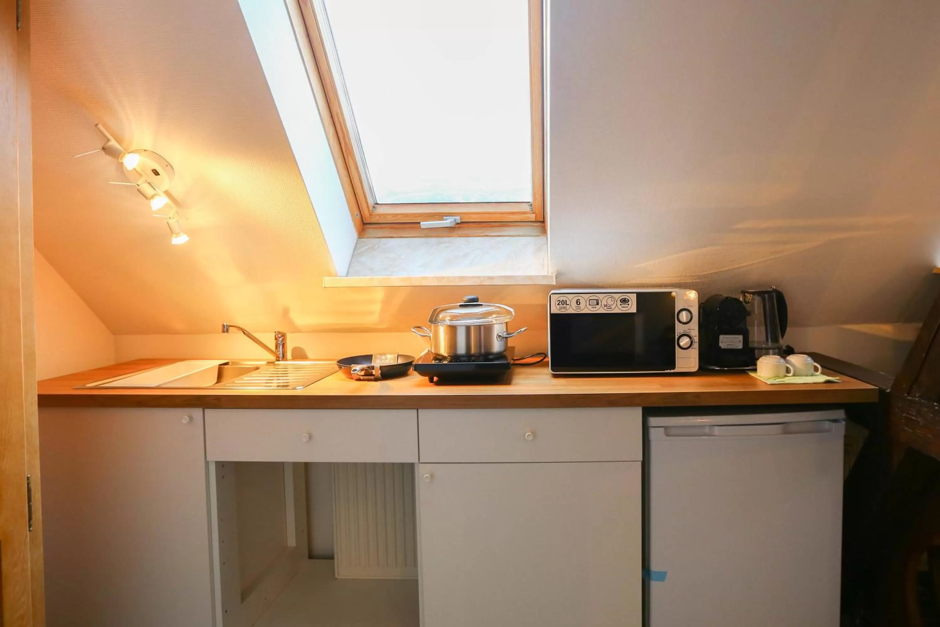 Kitchen or kitchenette in Parkhotel Forsthaus