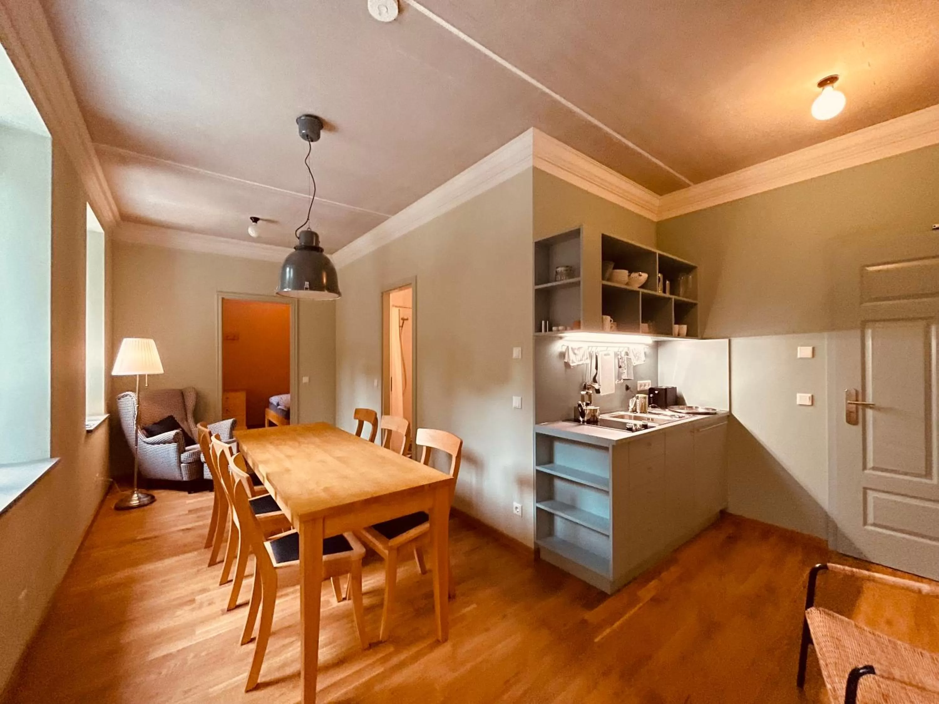 Kitchen or kitchenette in Gästehaus Phantasie