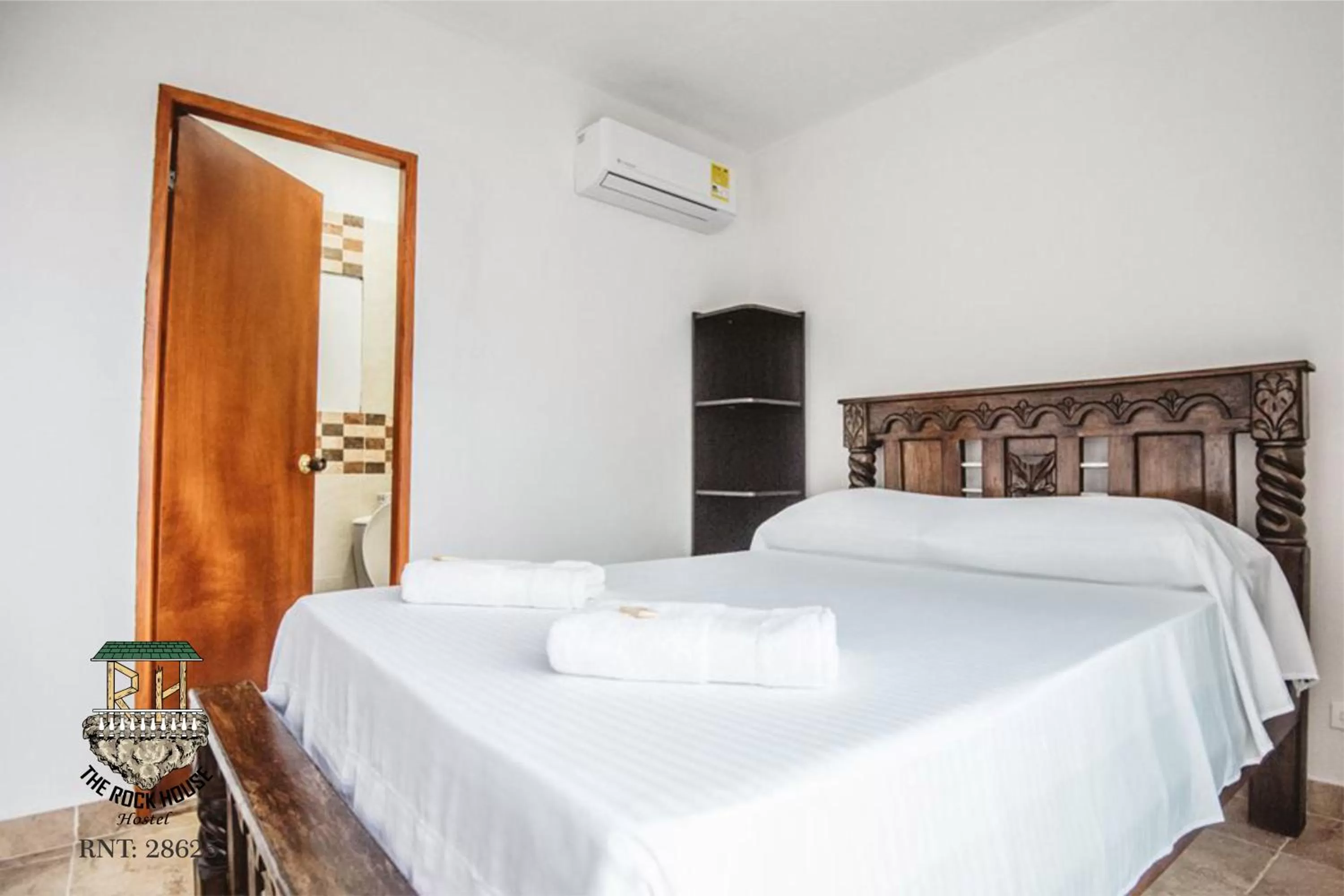 Bed in The Rock House Eco