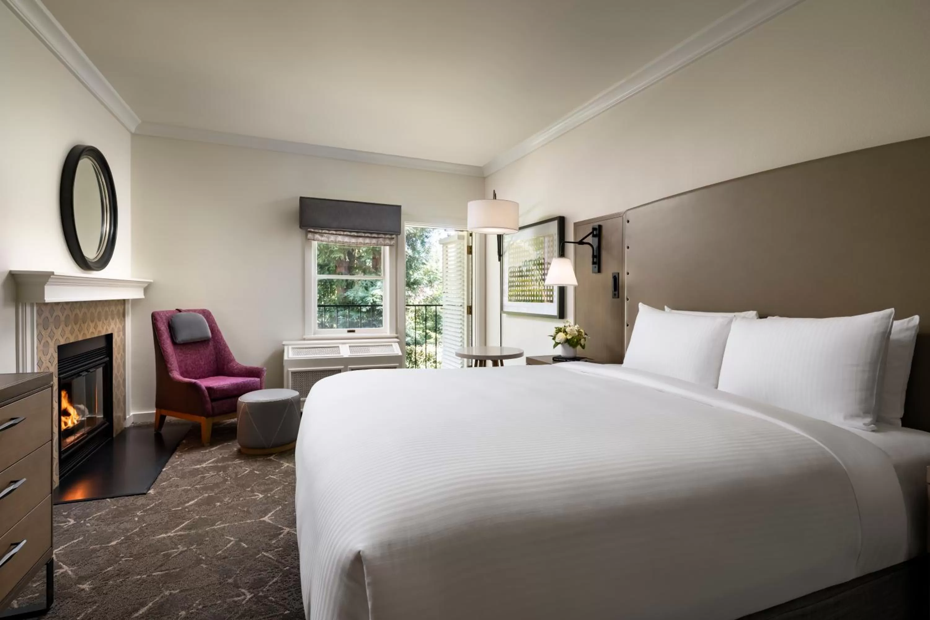 View (from property/room), Bed in Fairmont Sonoma Mission Inn & Spa