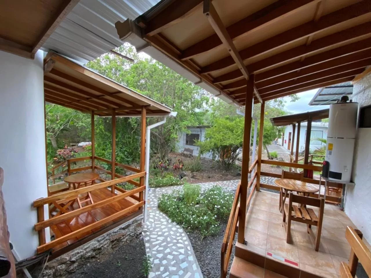 View (from property/room), Balcony/Terrace in La Peregrina Galapagos B&B