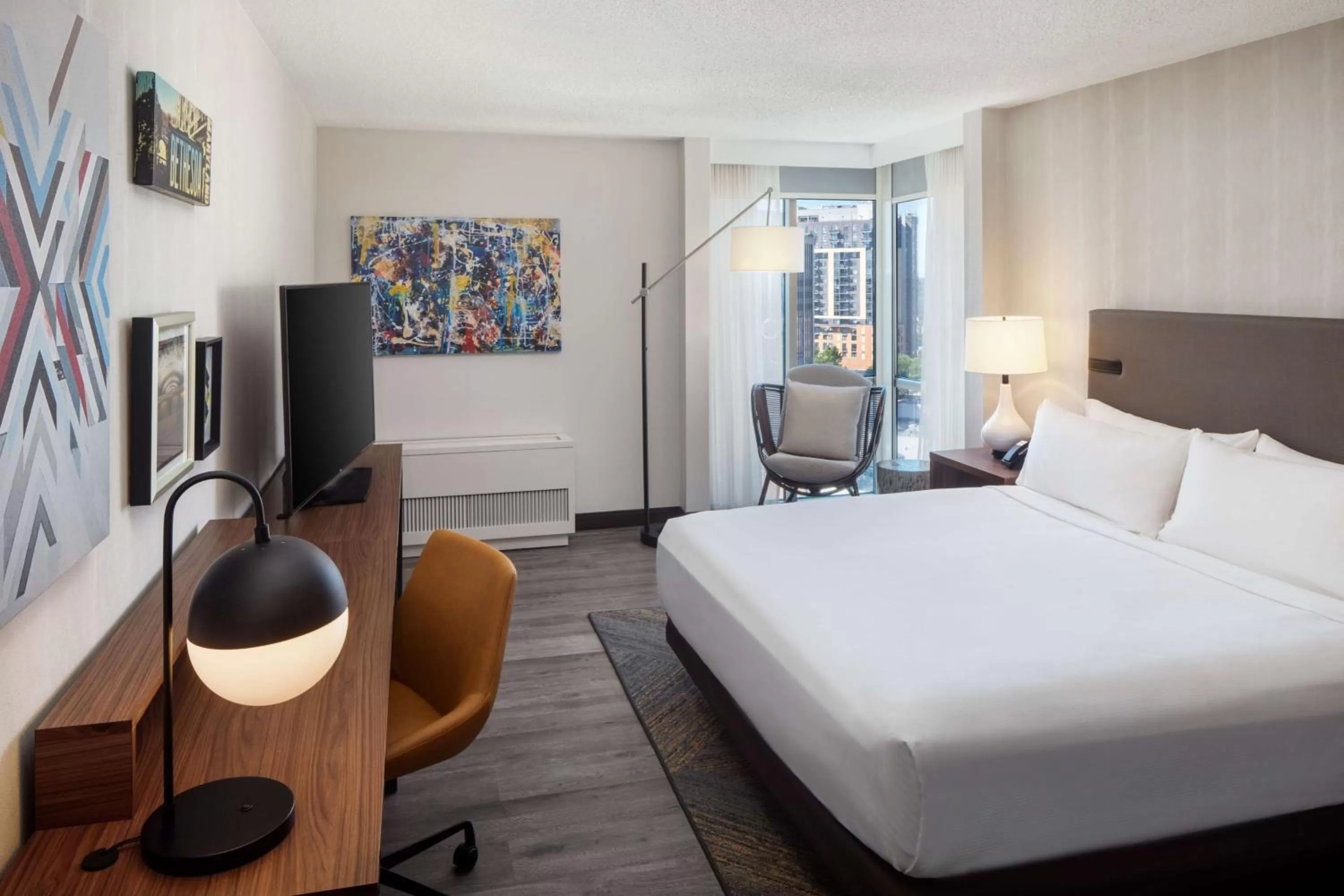 Bedroom, Bed in The Bethesdan Hotel, Tapestry Collection by Hilton