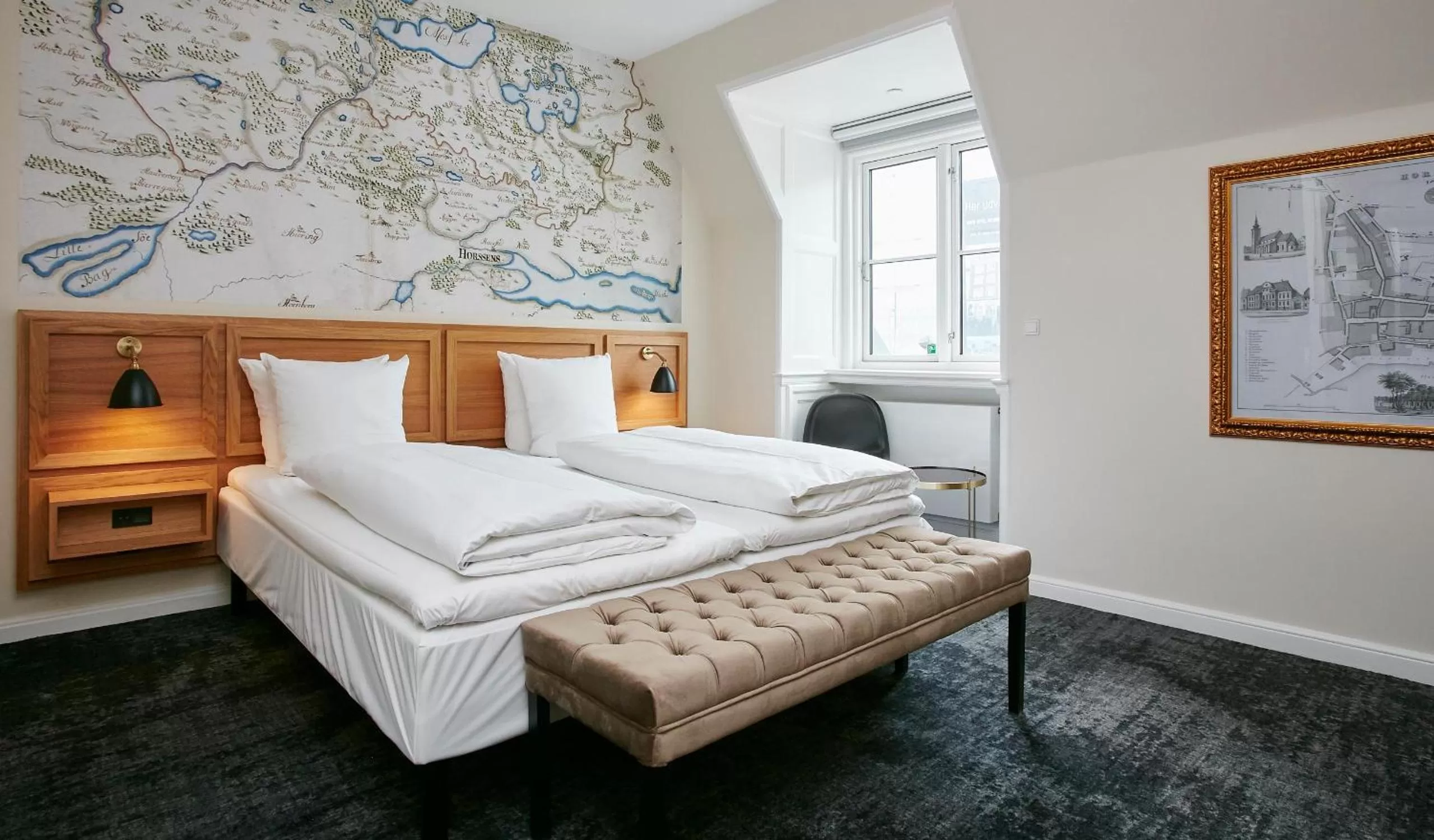 Bed in Jørgensens Hotel