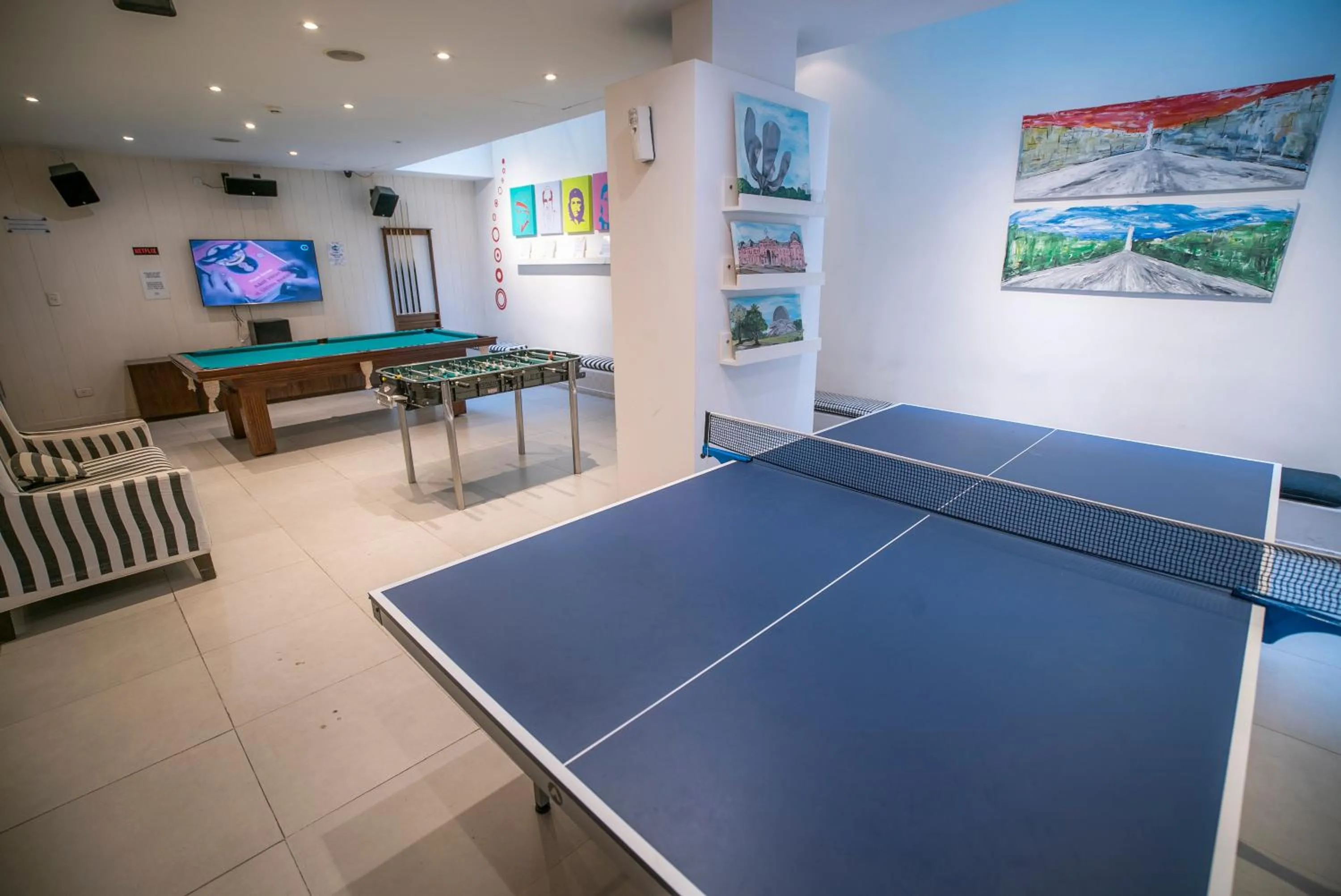 Game Room in America Del Sur Hostel Buenos Aires