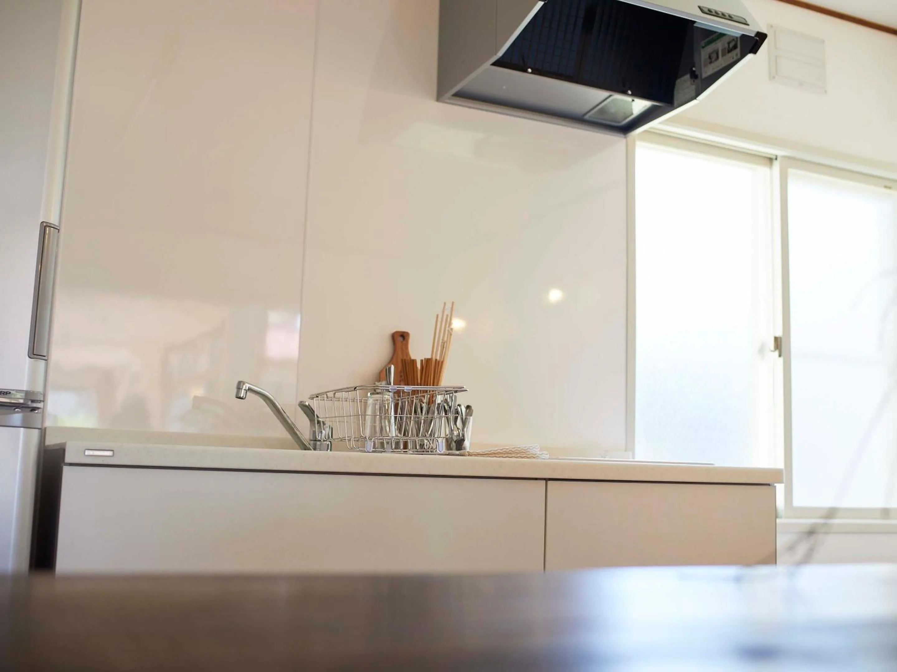 Communal kitchen in haku hostel