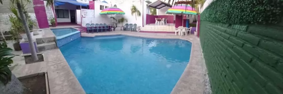Pool view in Hotel Ayalamar Manzanillo