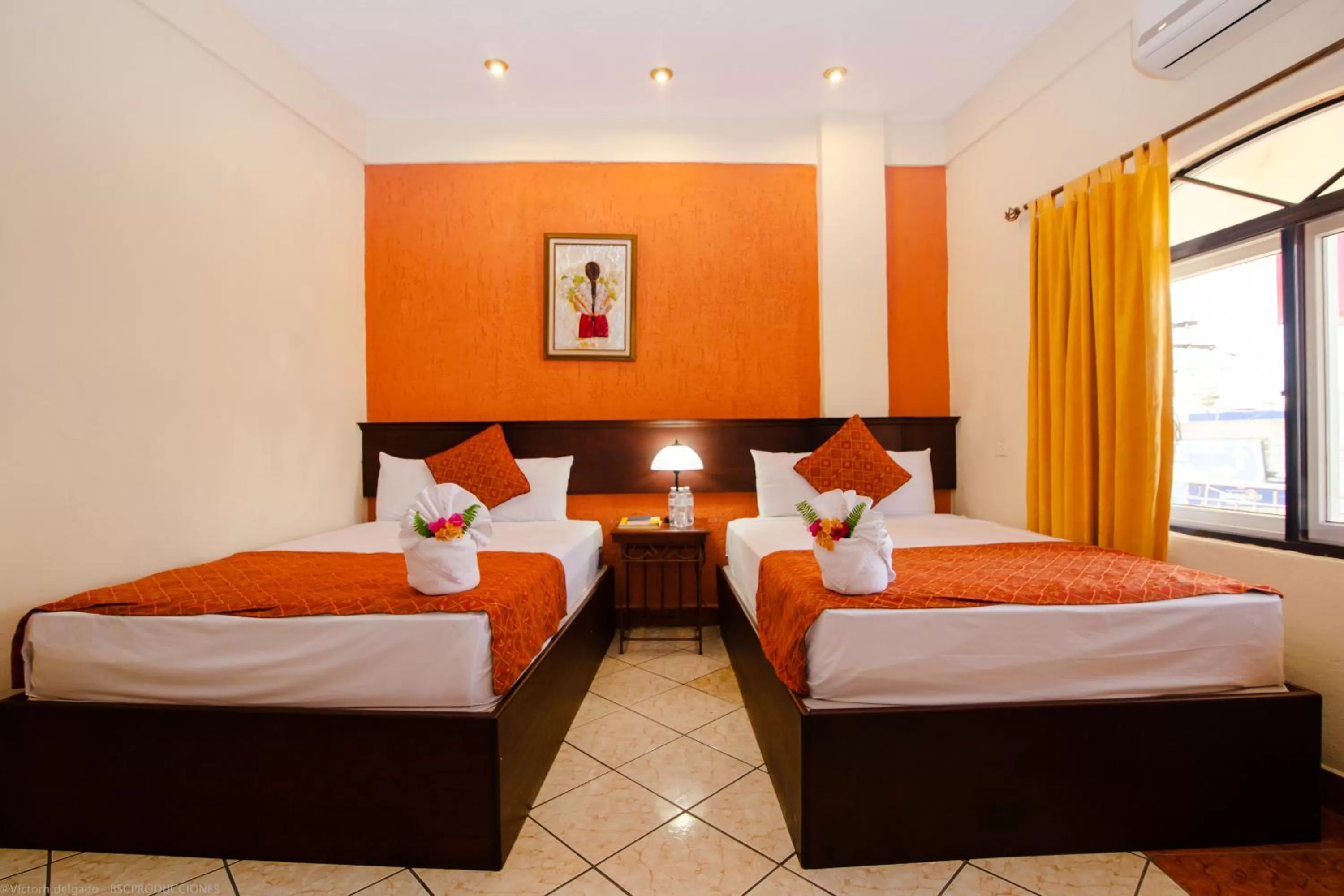 Bed in Hotel Quinta Maya