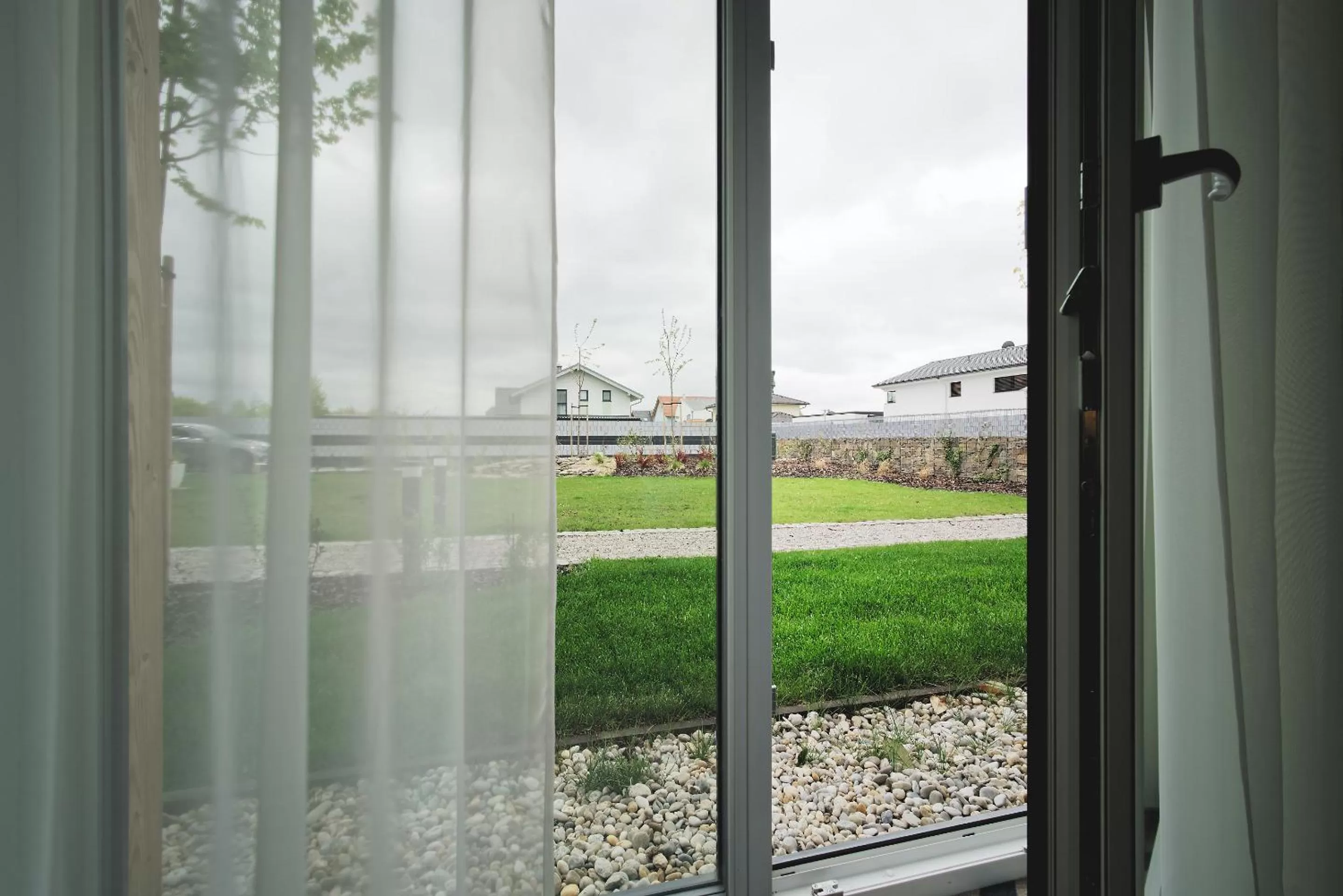 Garden view in Pension Laa Natura