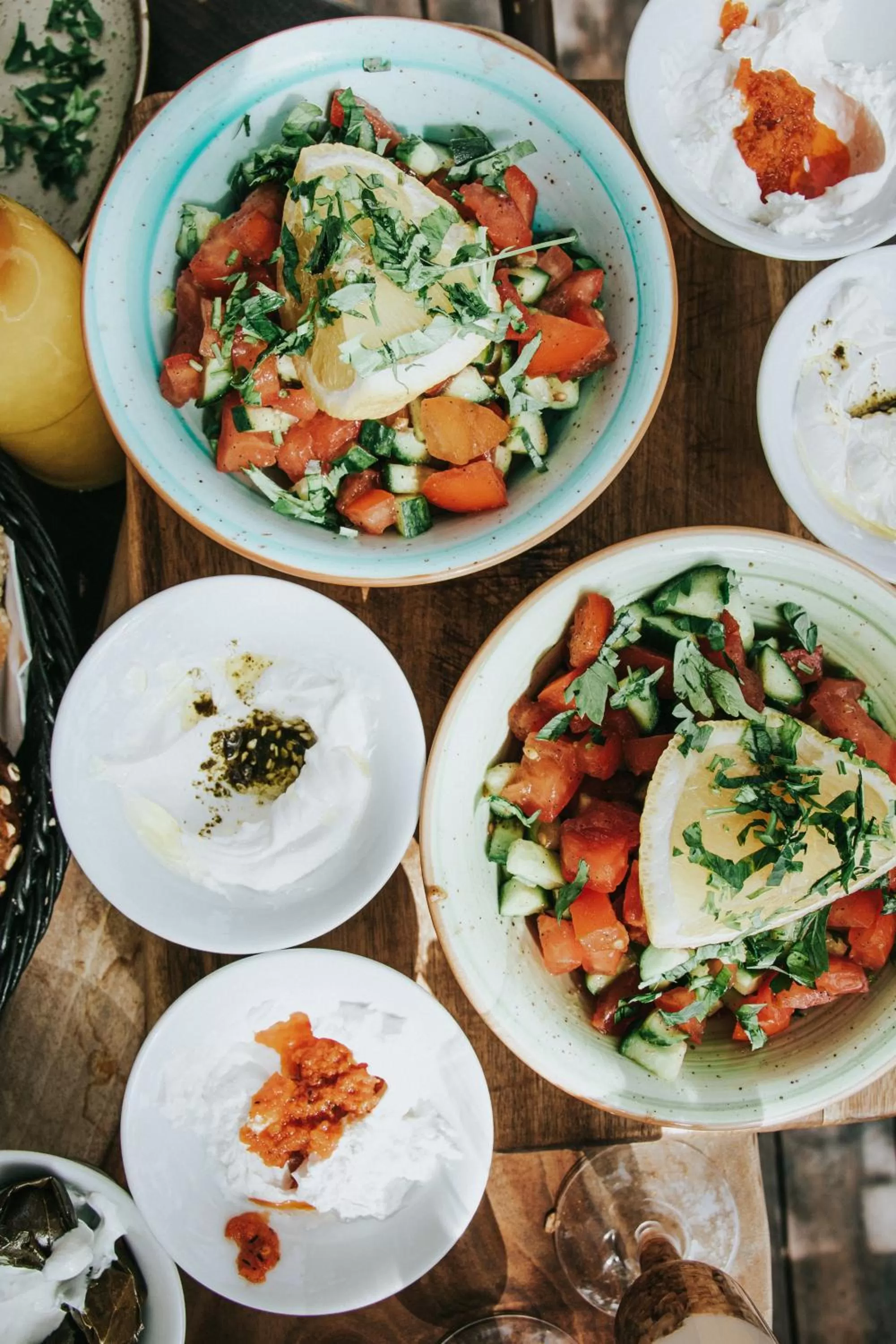 Food close-up in Ein Gedi Kibbutz Hotel