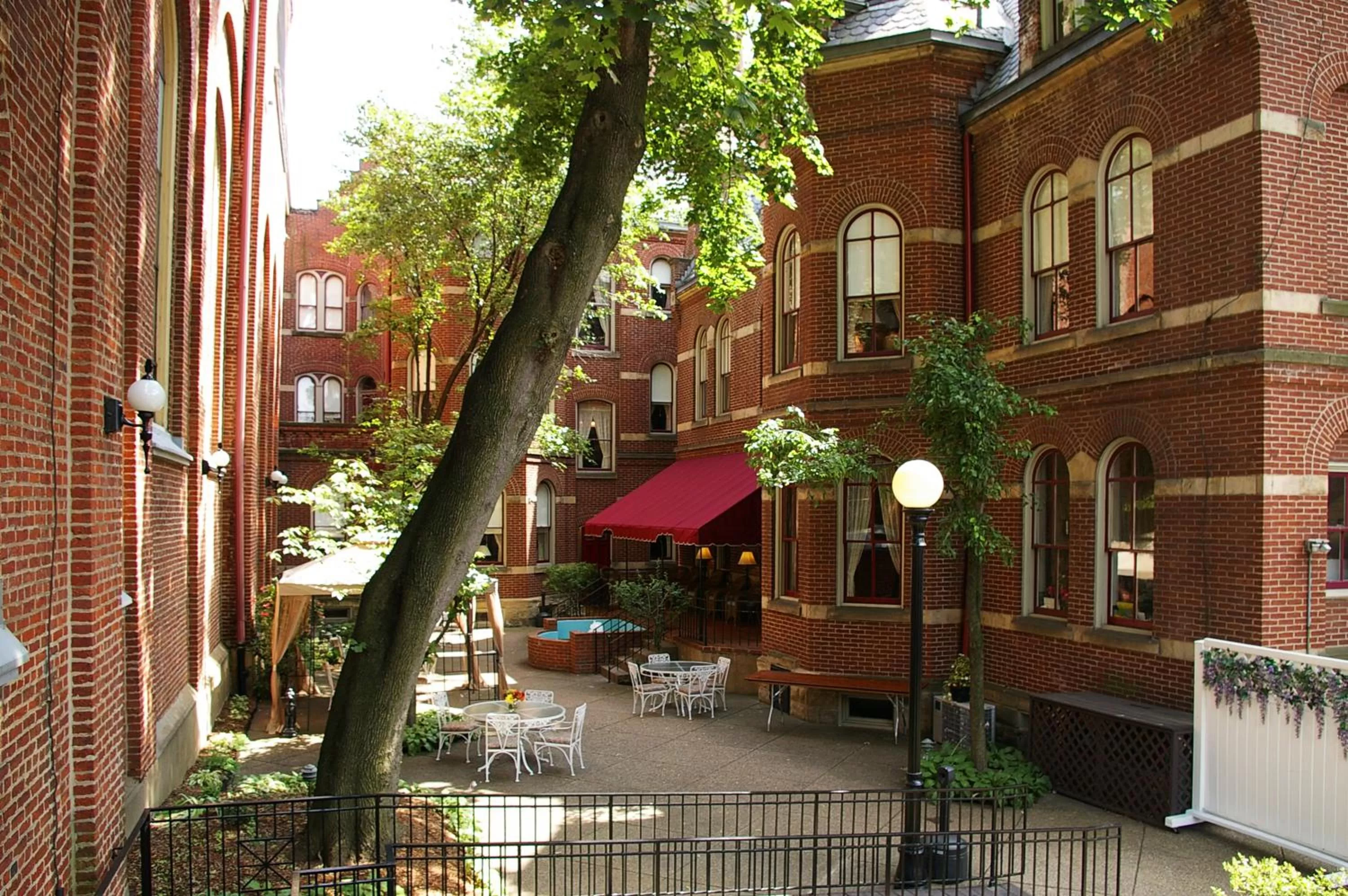 Patio in The Priory Hotel