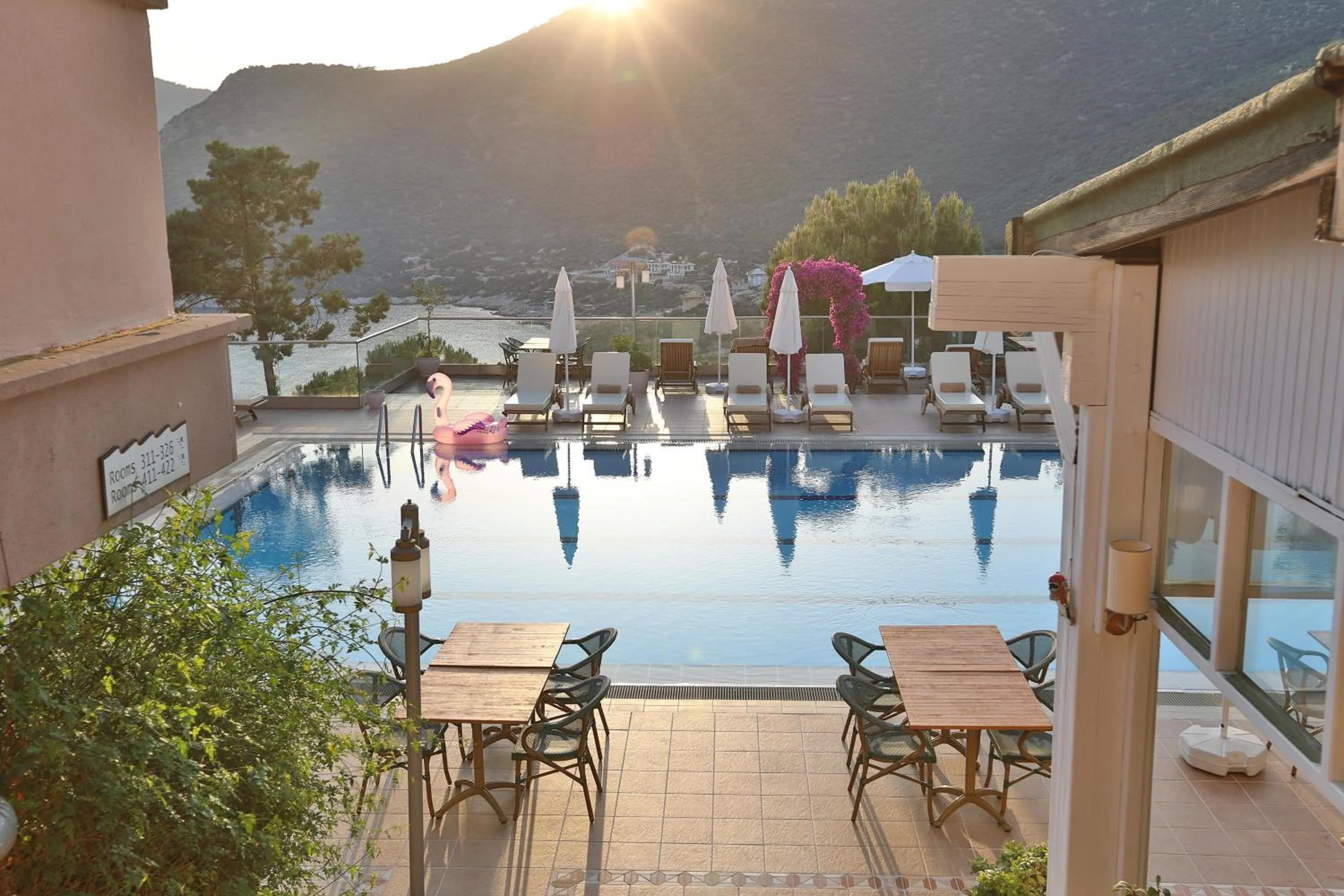 Mountain view in Happy Hotel Kalkan