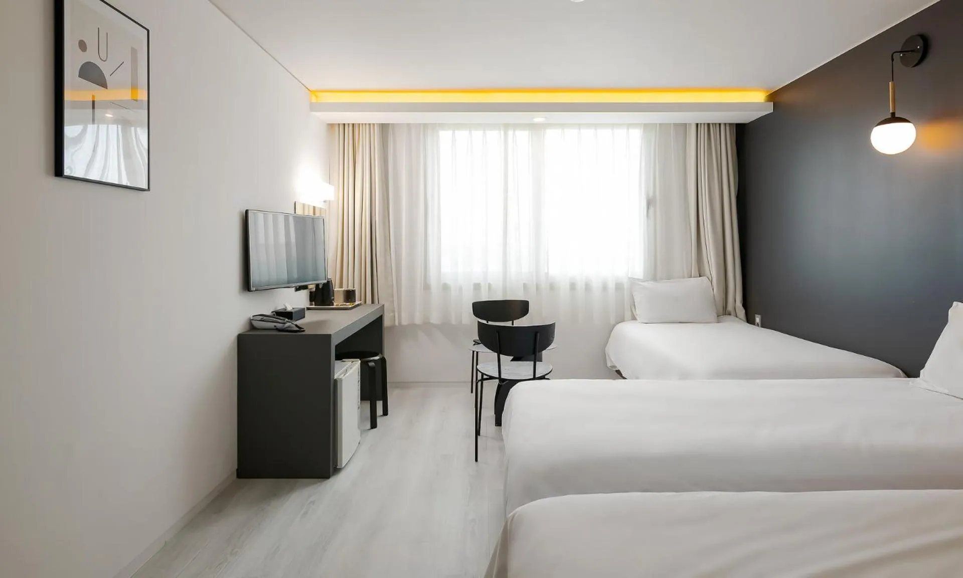 Bed in Pampas Hotel Jeju