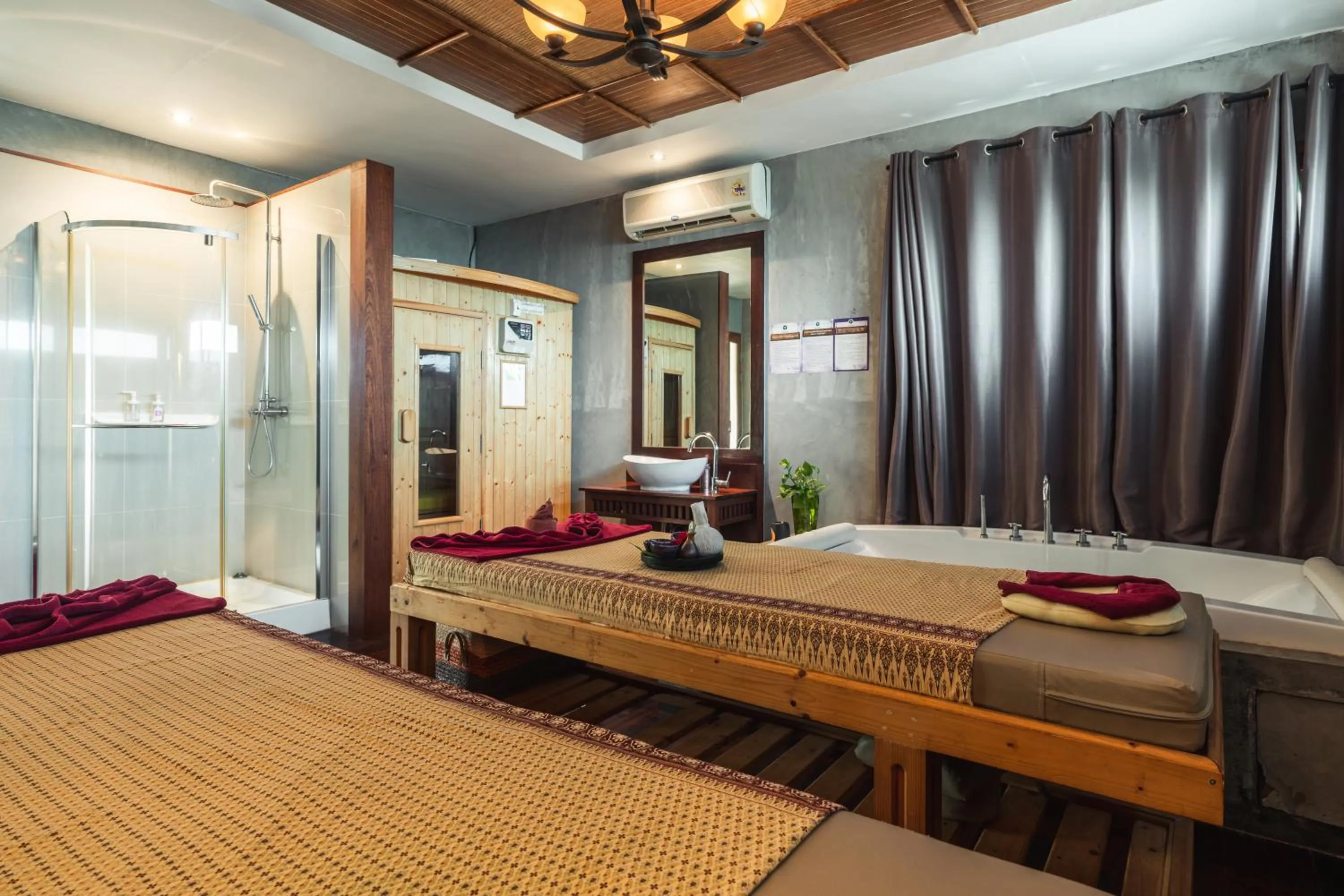 Sauna, Bed in Tango Luxe Beach Villa, Koh Samui