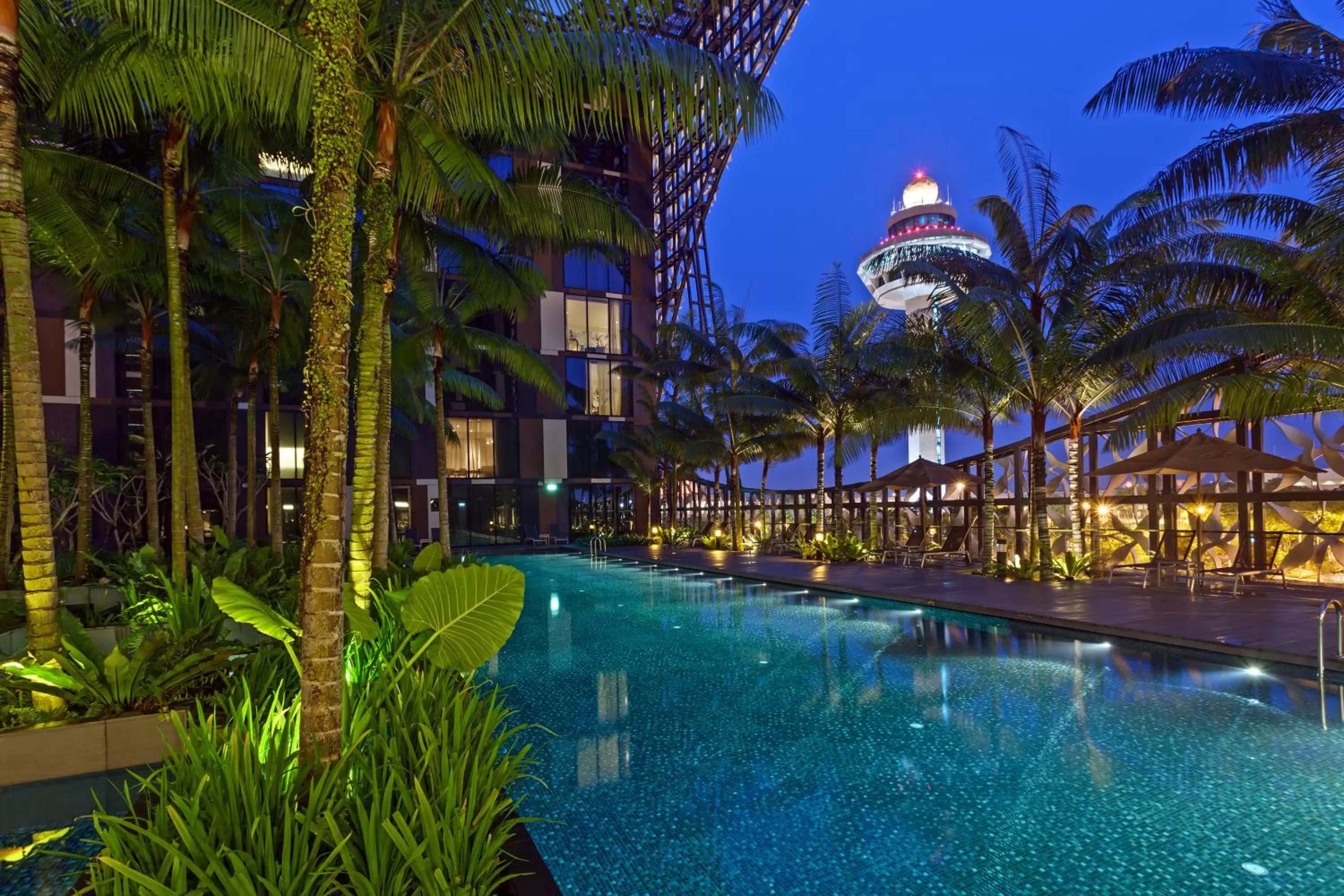 Swimming pool in Crowne Plaza Changi Airport by IHG