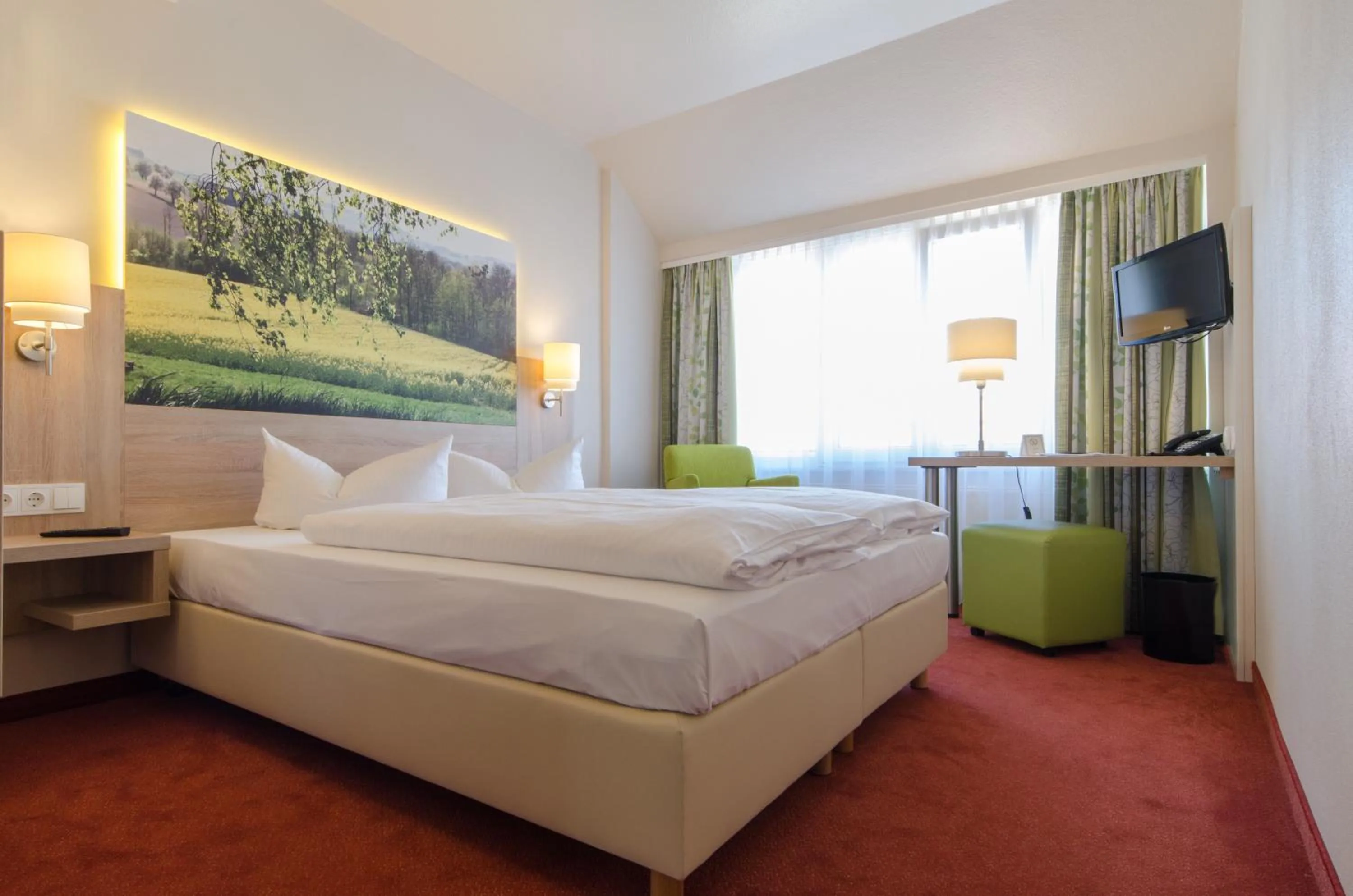 Decorative detail, Bed in Garden Hotel