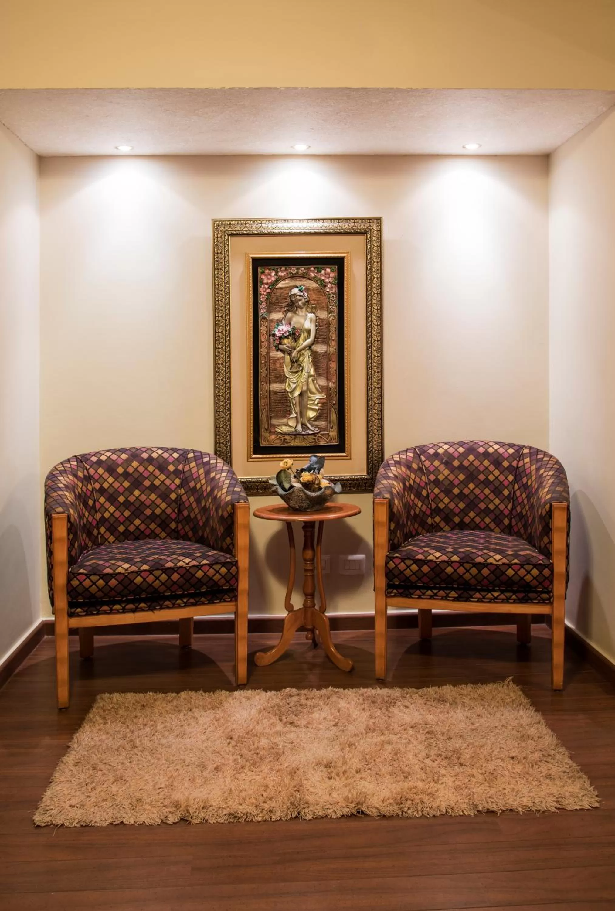 Seating area in Bella Riva Hotel