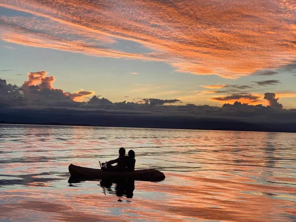 Sunset in Aqui hoy cabañas