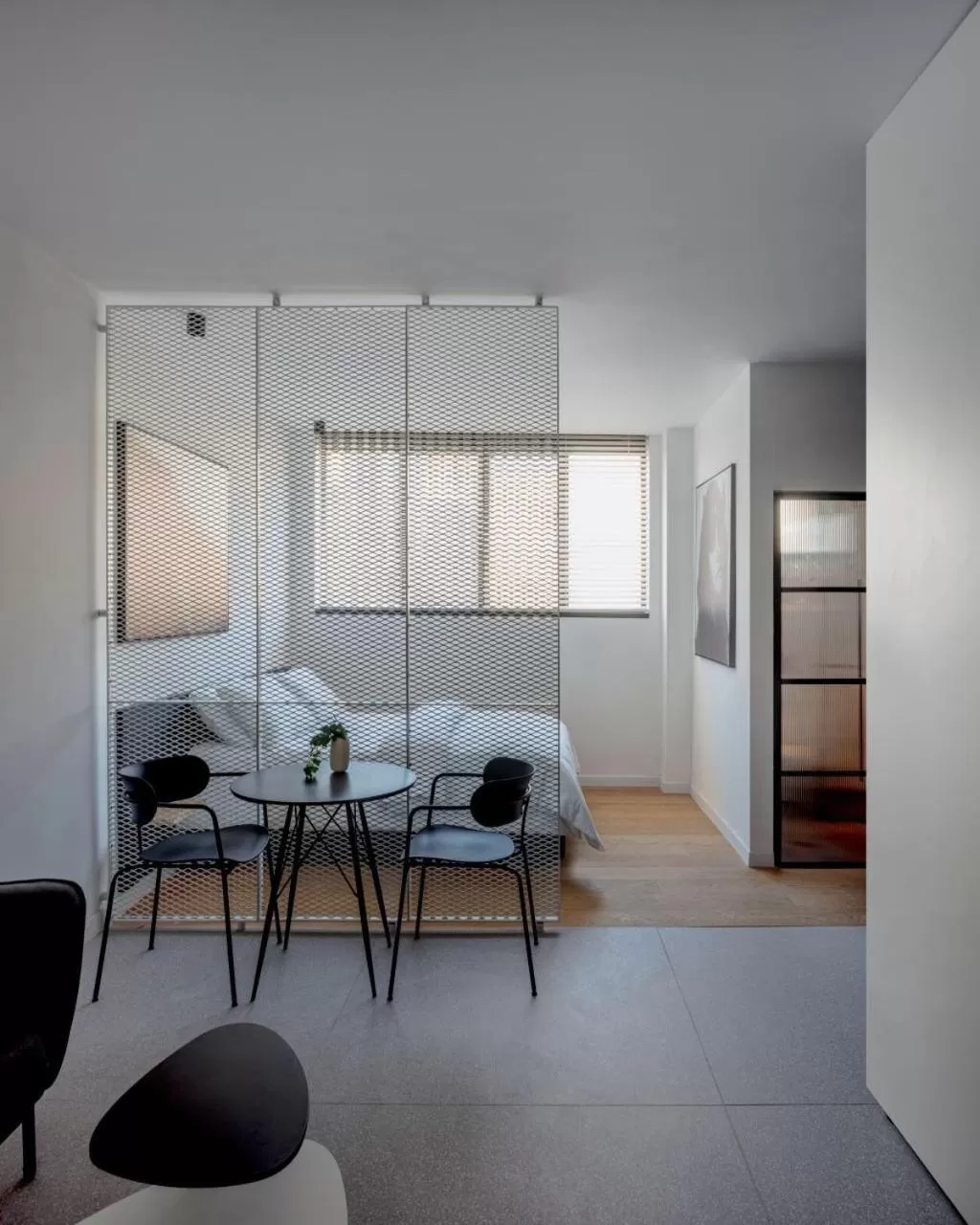 Dining area in DeBlox living - Ben Avigdor Apartments