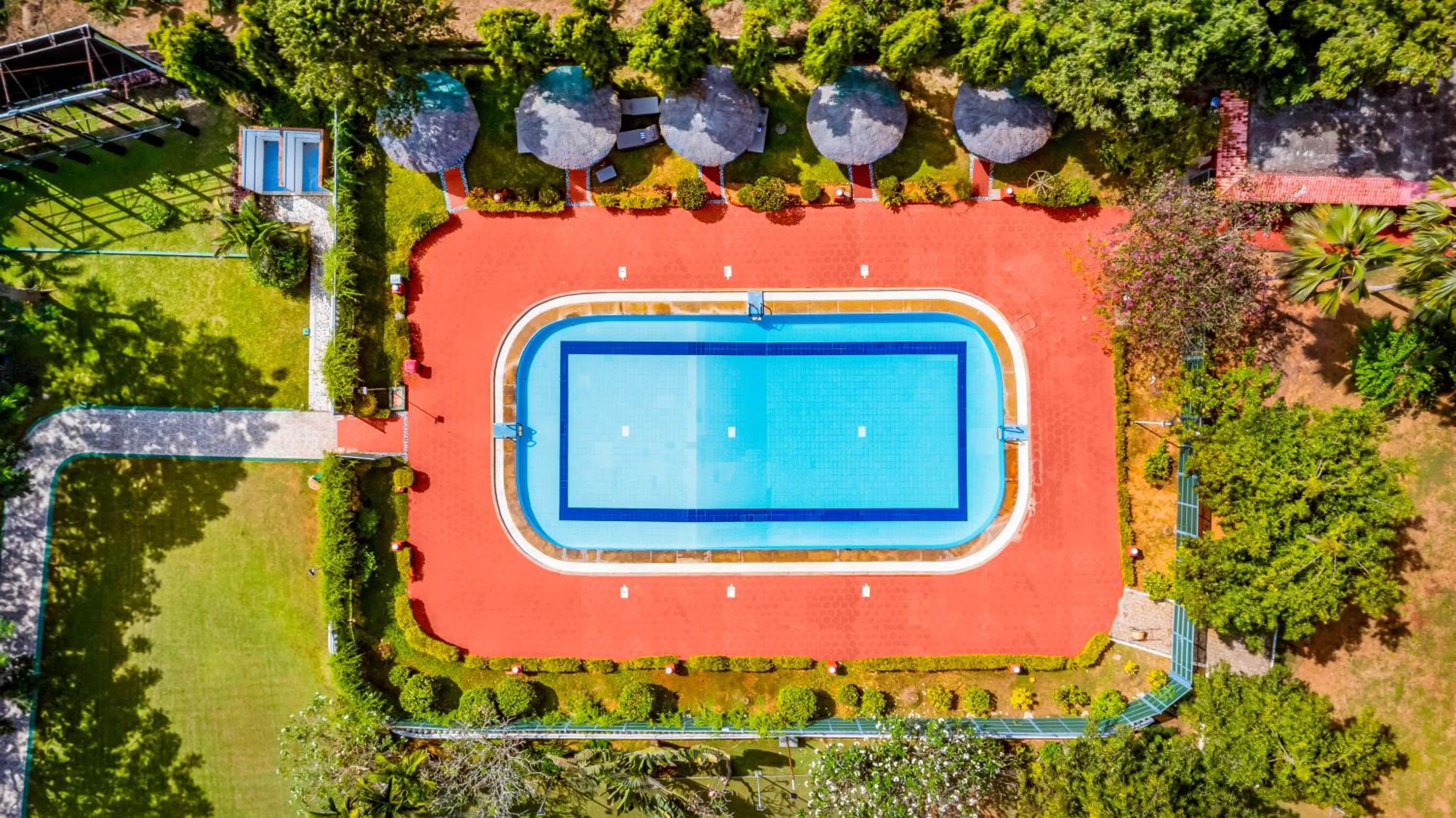 Swimming pool in GReaT Trails Riverview Thanjavur By GRT Hotels