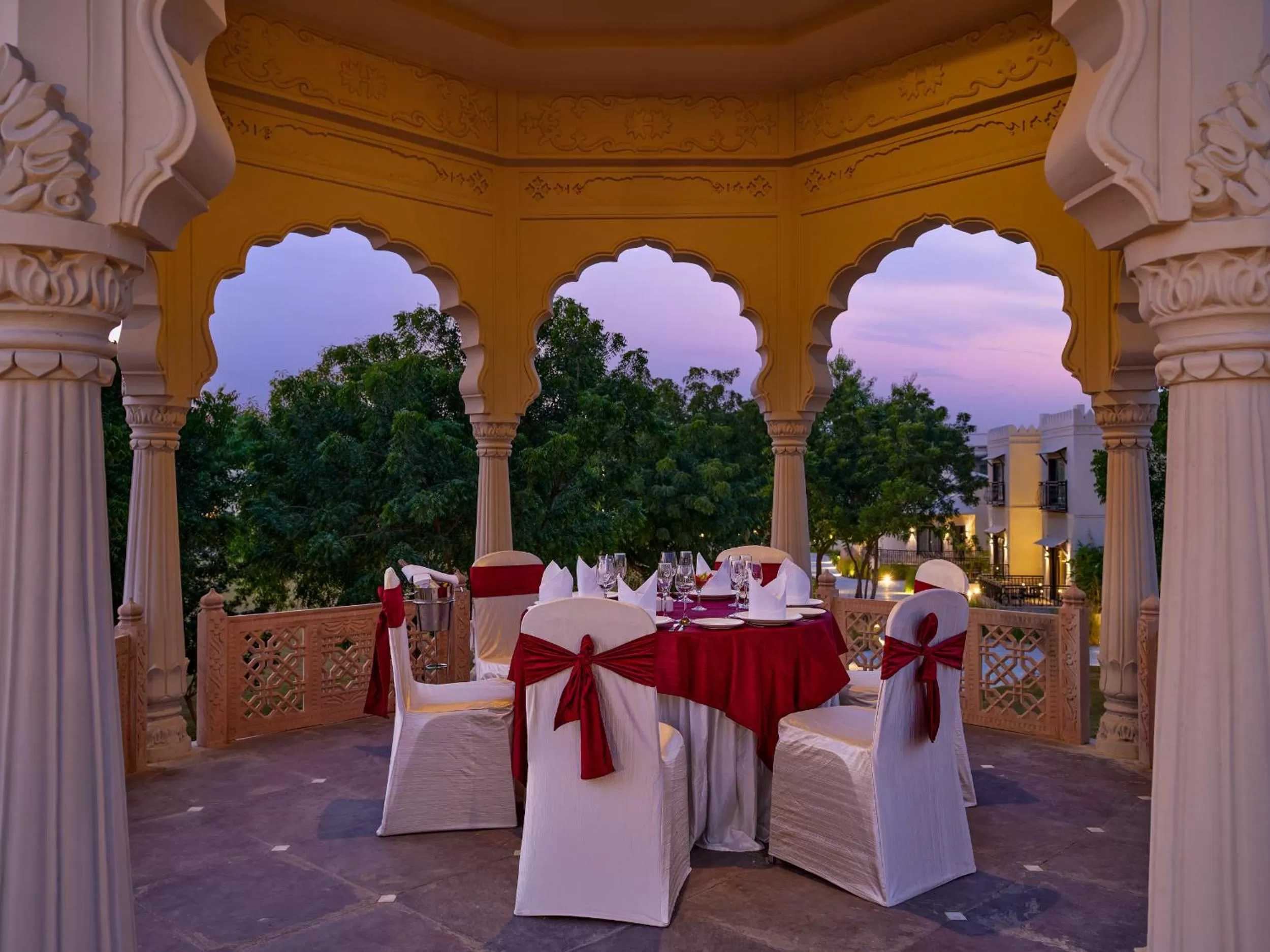 Dining area in Pride Amber Vilas Resort & Convention Centre