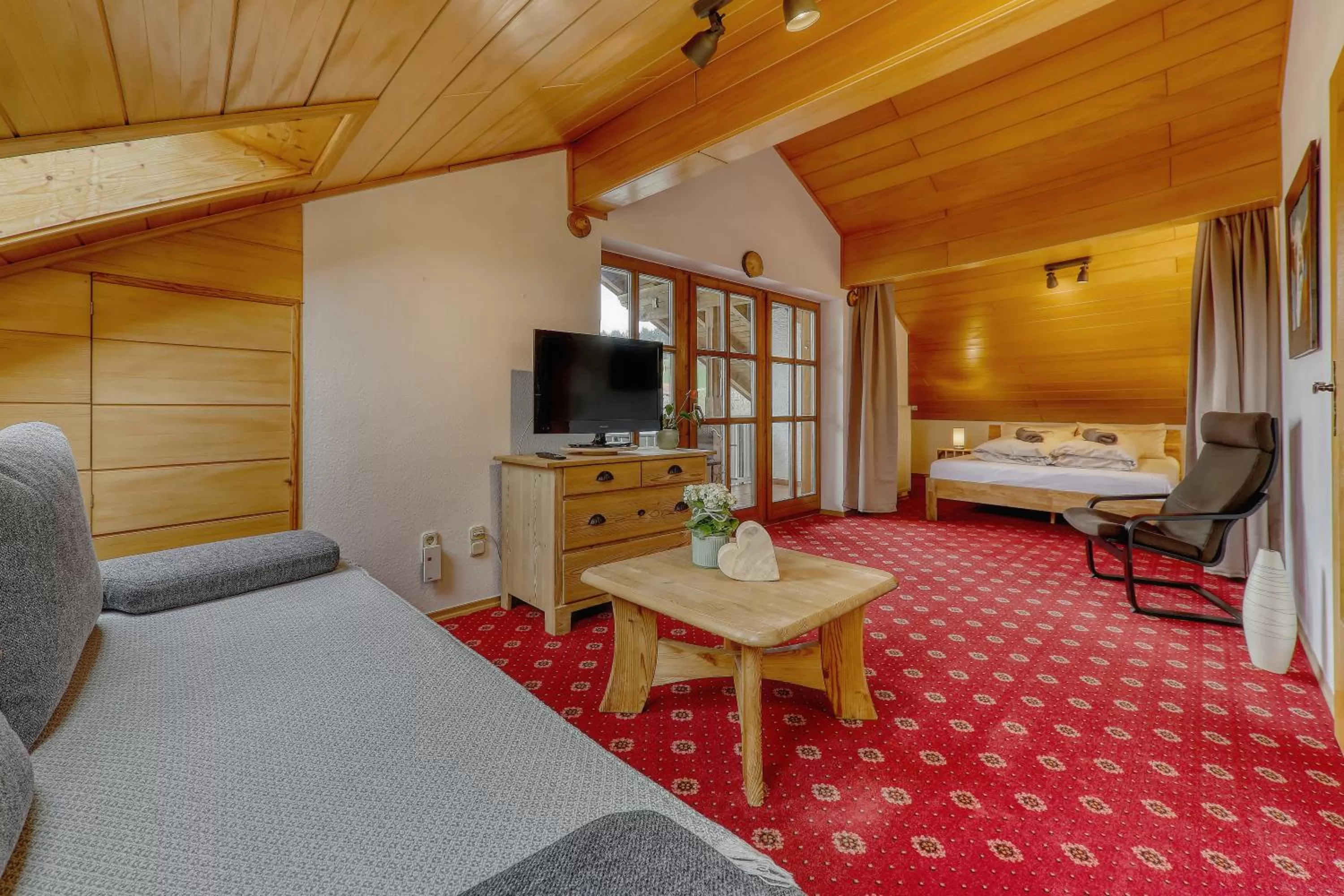 Living room, Seating Area in Hotel "Haus am Berg"