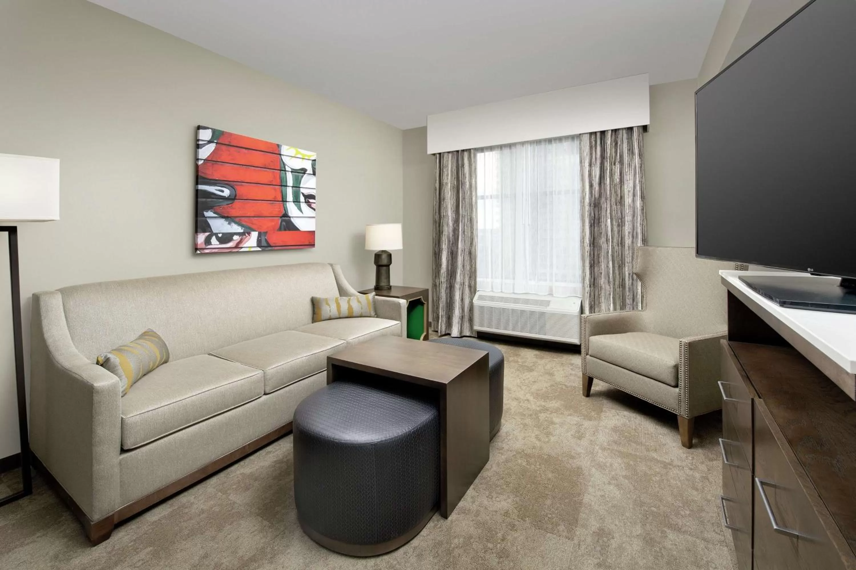 Living room in Homewood Suites by Hilton Austin Downtown