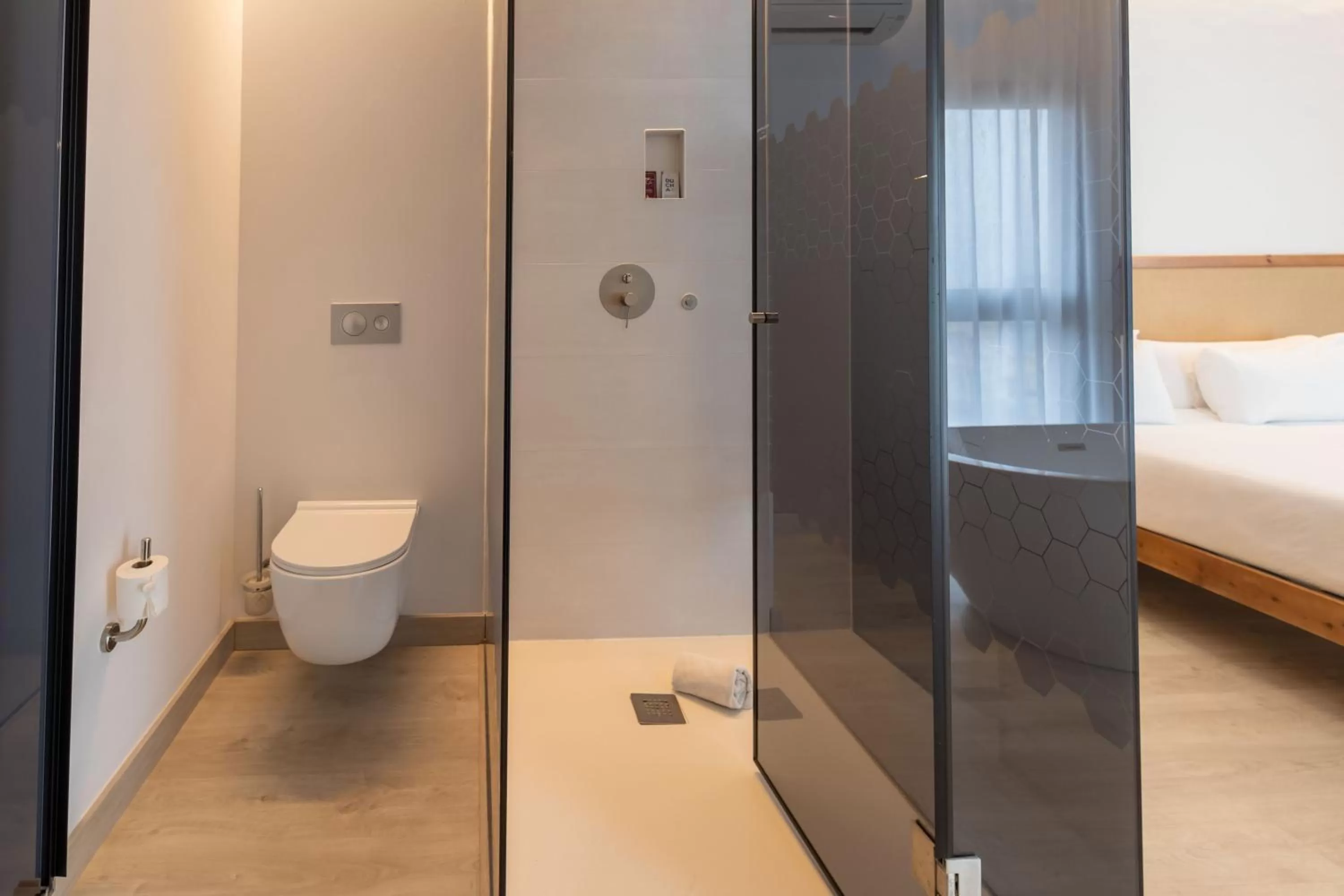 Shower, Bed in Play Hotel Ibiza - Adults Only