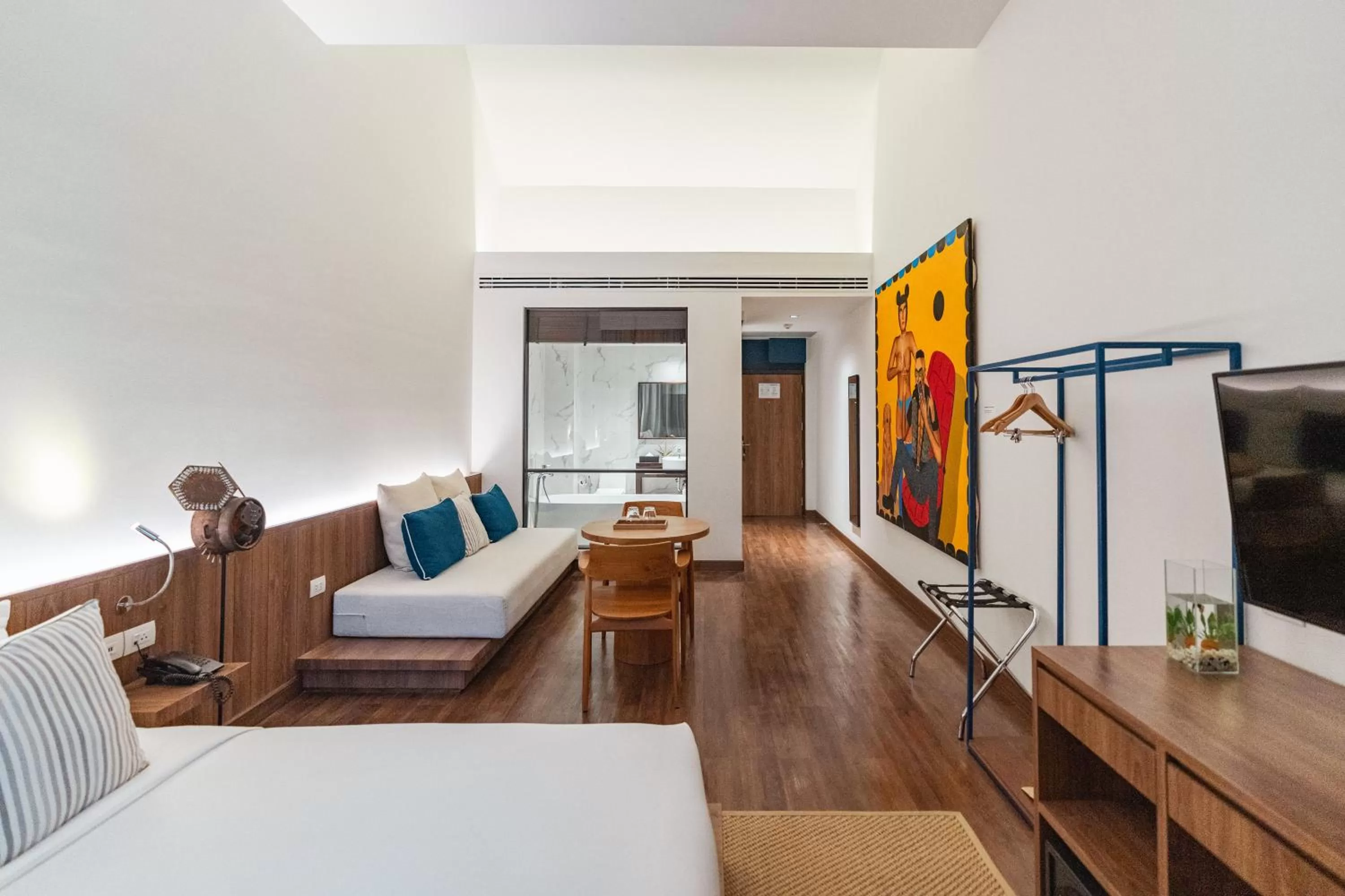 Living room, Bed in QUU HOTEL Chiang Mai