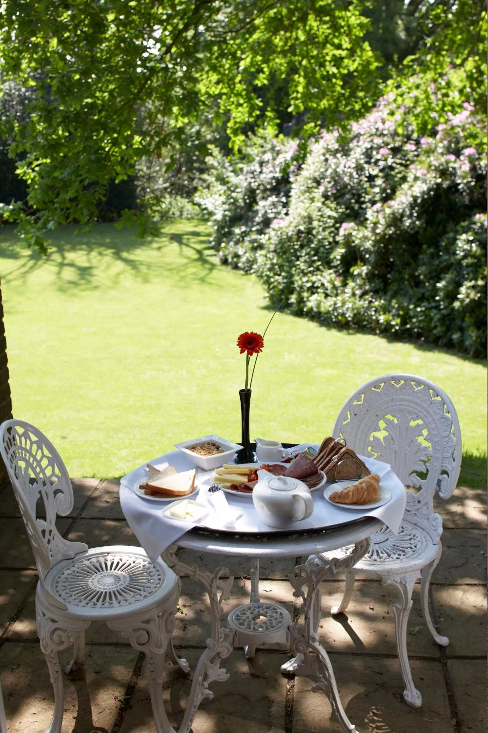 Patio in Flackley Ash Country House Hotel