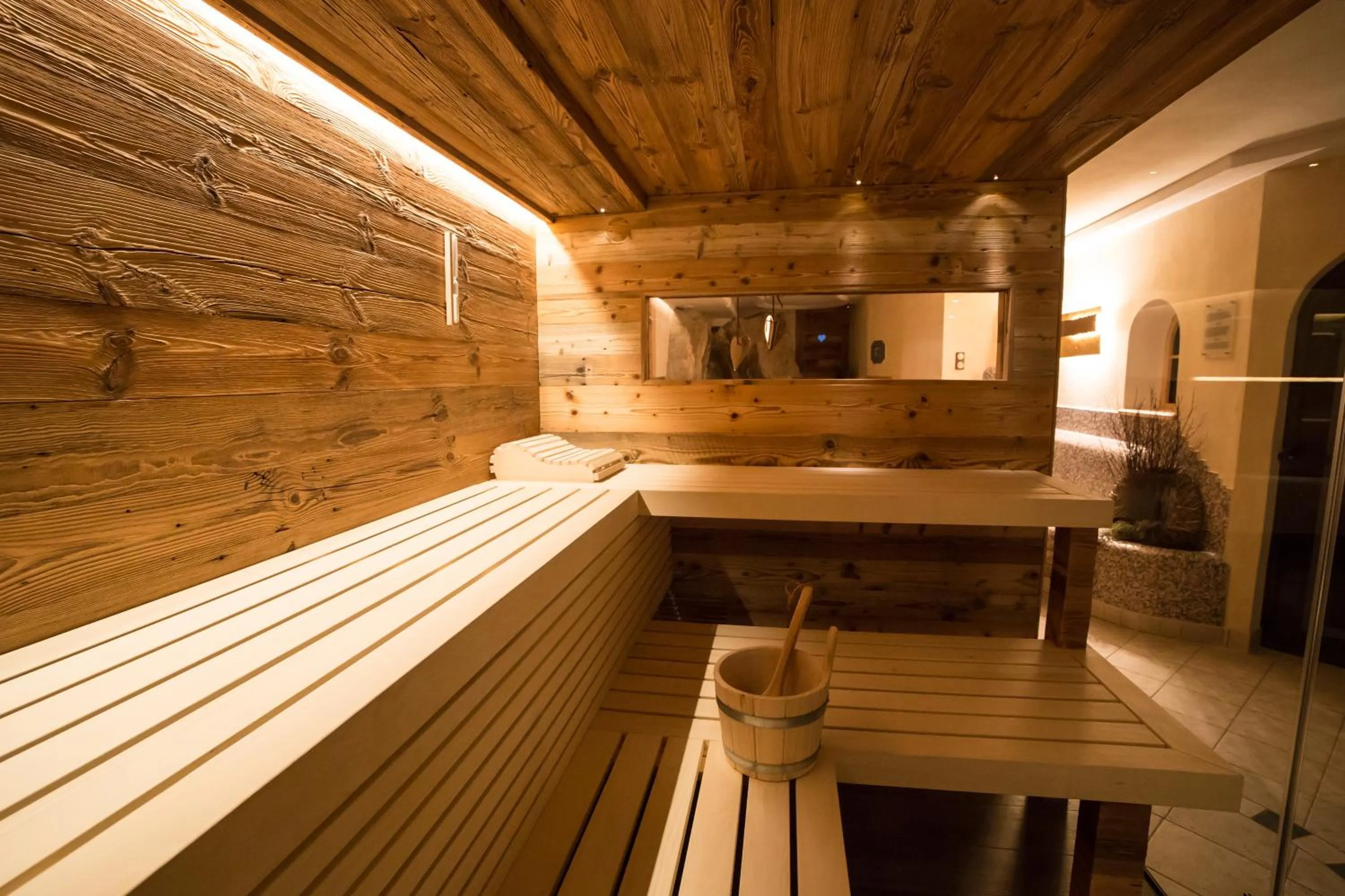 Sauna in Freina Mountain Lifestyle Hotel