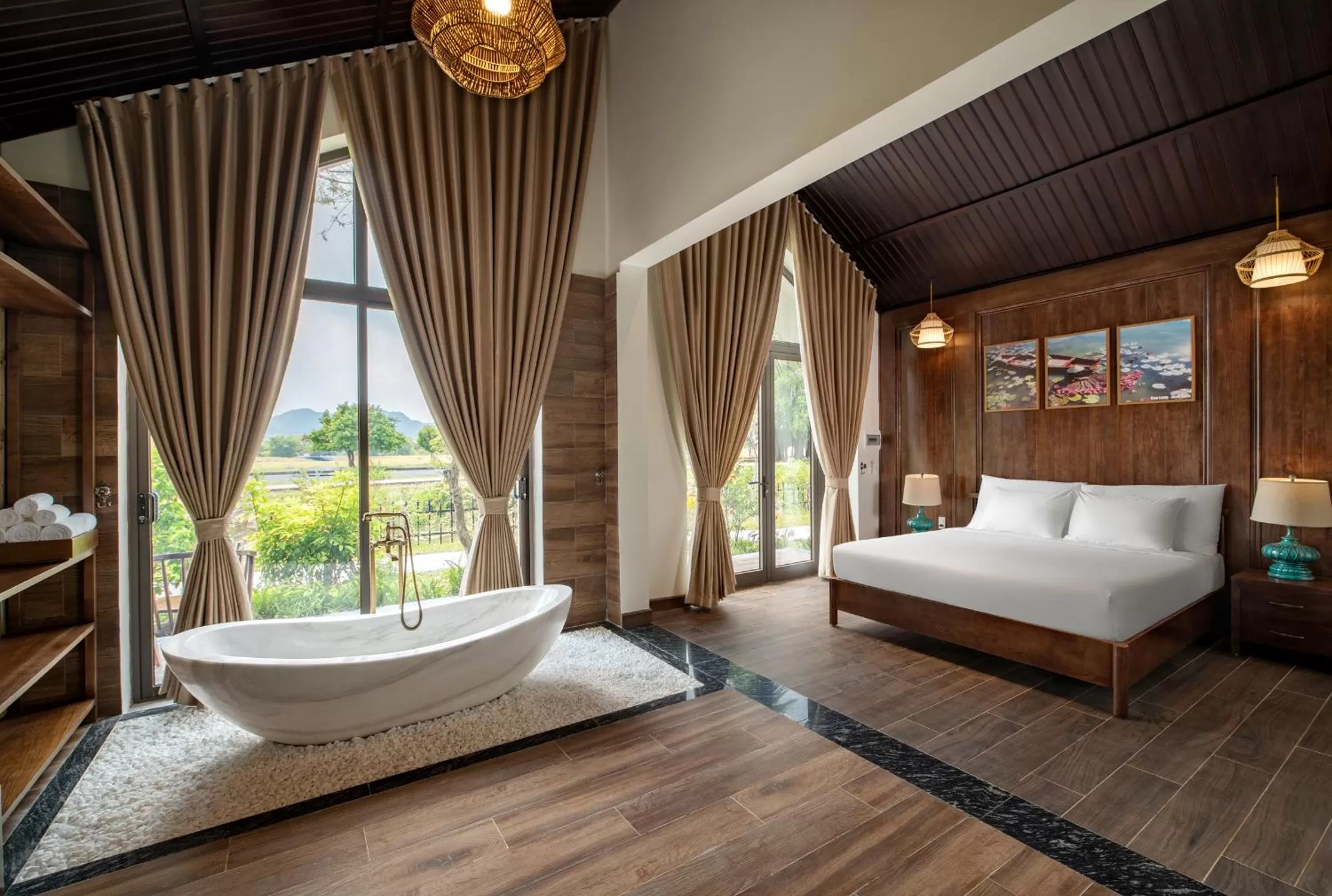 Photo of the whole room, Bed in Bai Dinh Riverside Resort & Spa