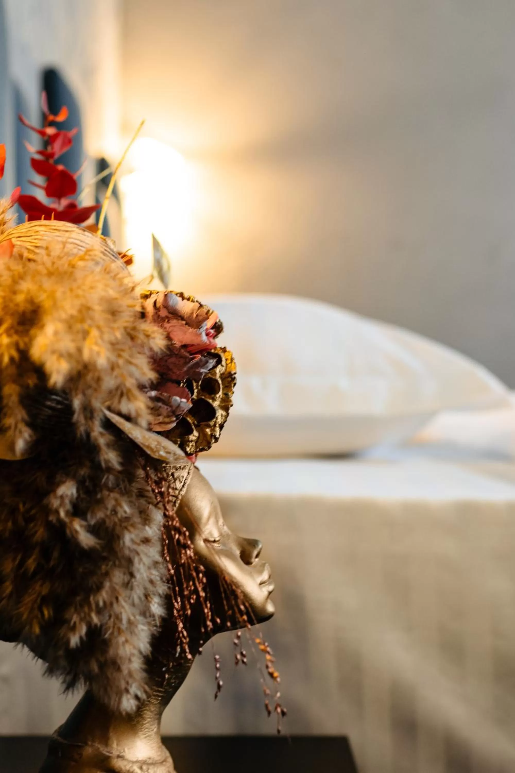 Decorative detail, Bed in Palace Bulevard Inn